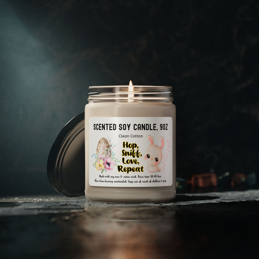 Scented Soy Candle – Bunny Lover Gift, 9oz Spring Aroma