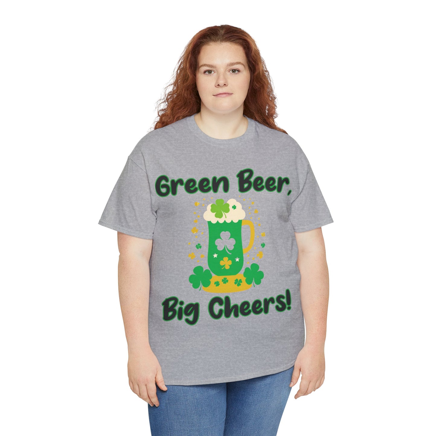 Green Beer, Big Cheers! - St. Patrick's Day Unisex Heavy Cotton Tee