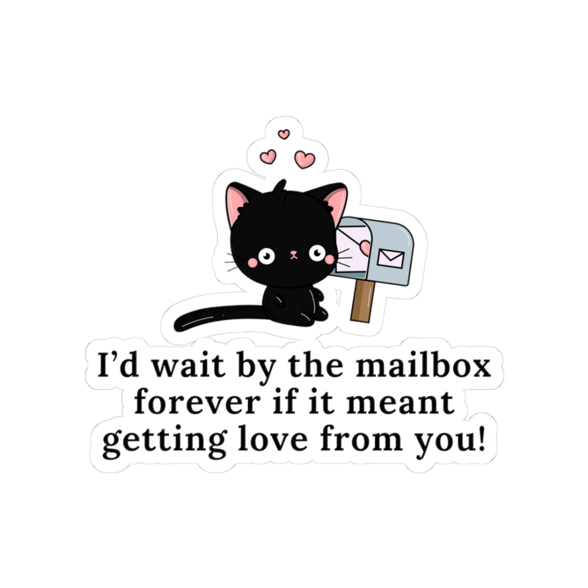 Cute Cat Mailbox Kiss-Cut Stickers - Perfect for Love Notes and Gifts