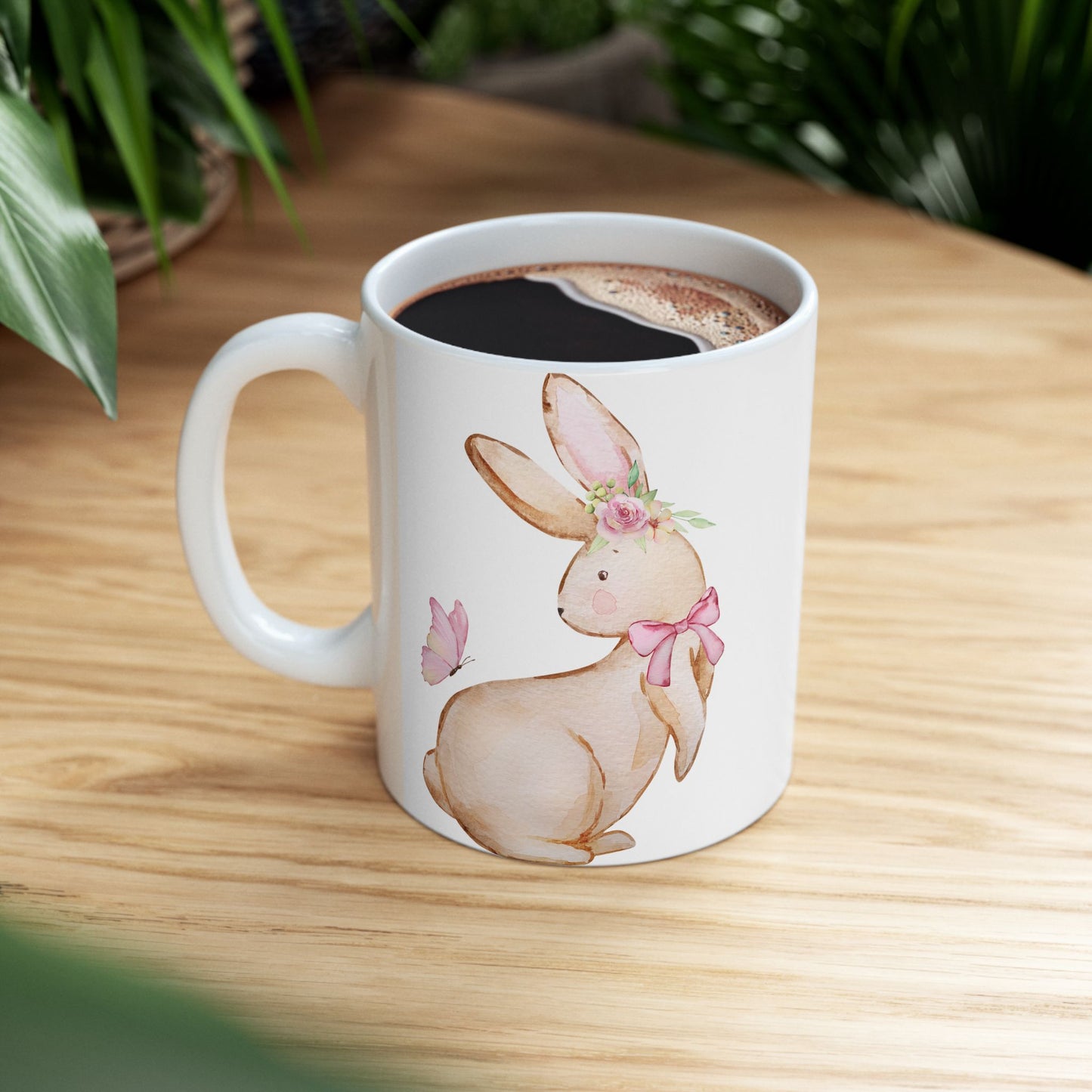 🐰 Bunny Ears, Spring Cheers & Coffee Here Mug! The Perfect Mug for Cozy Mornings! 🌸