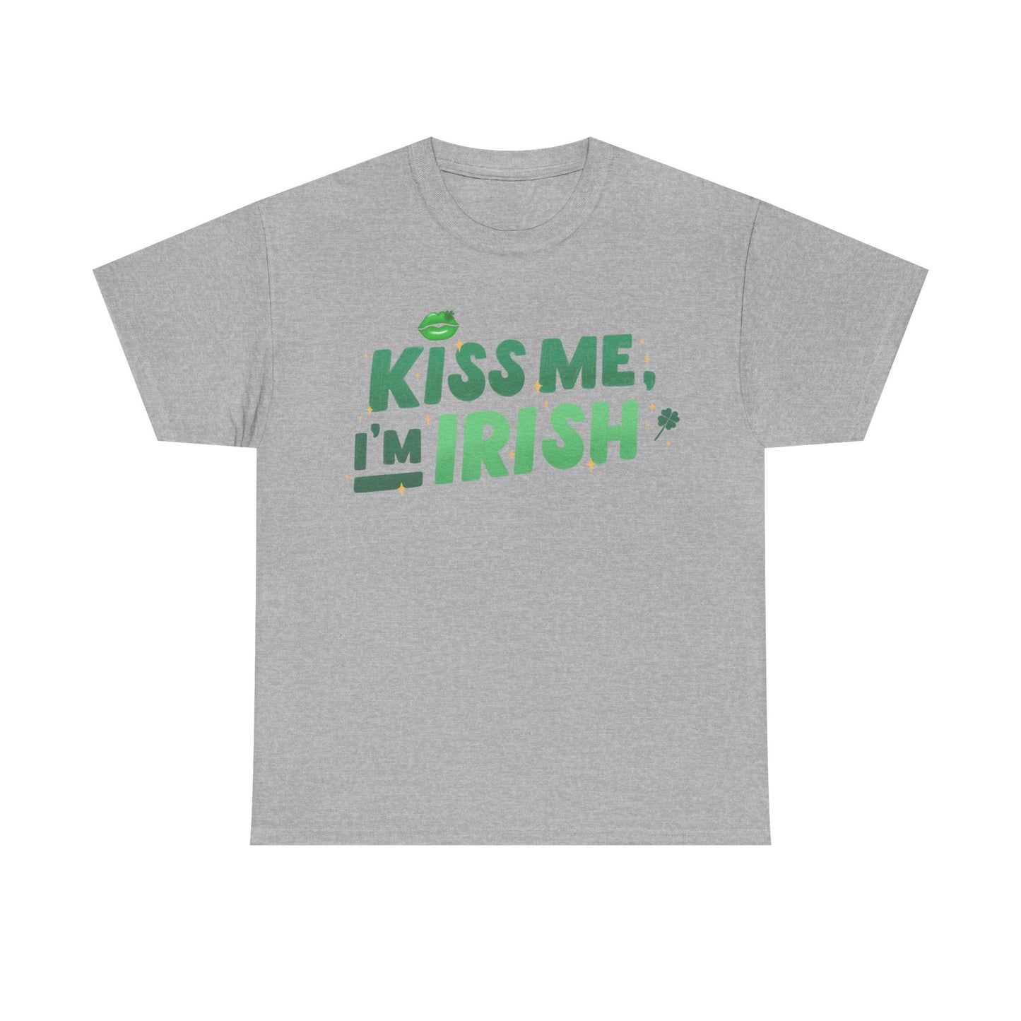 Kiss Me I'm Irish - Unisex Heavy Cotton Tee - Perfect for St. Patrick's Day Celebrations