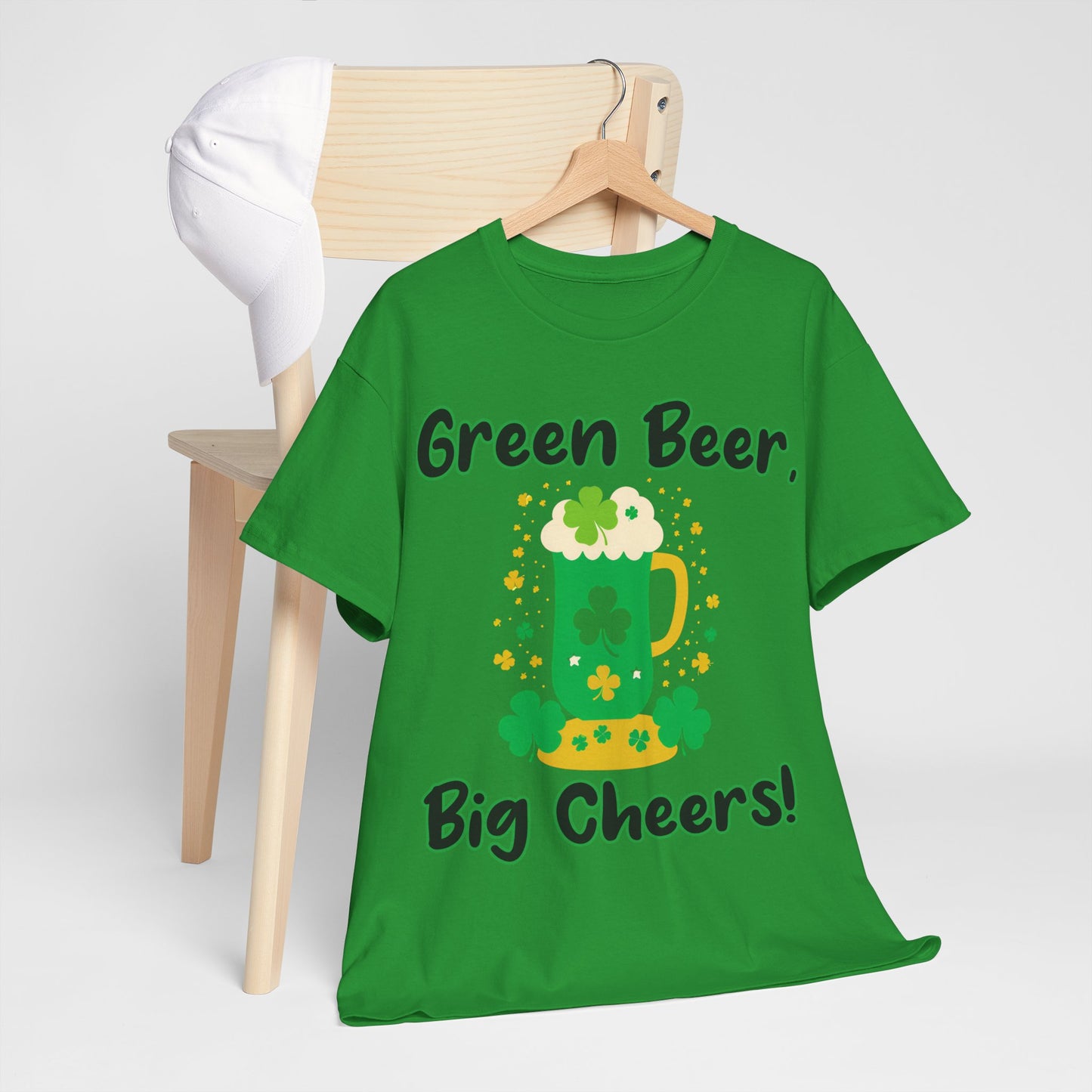 Green Beer, Big Cheers! - St. Patrick's Day Unisex Heavy Cotton Tee