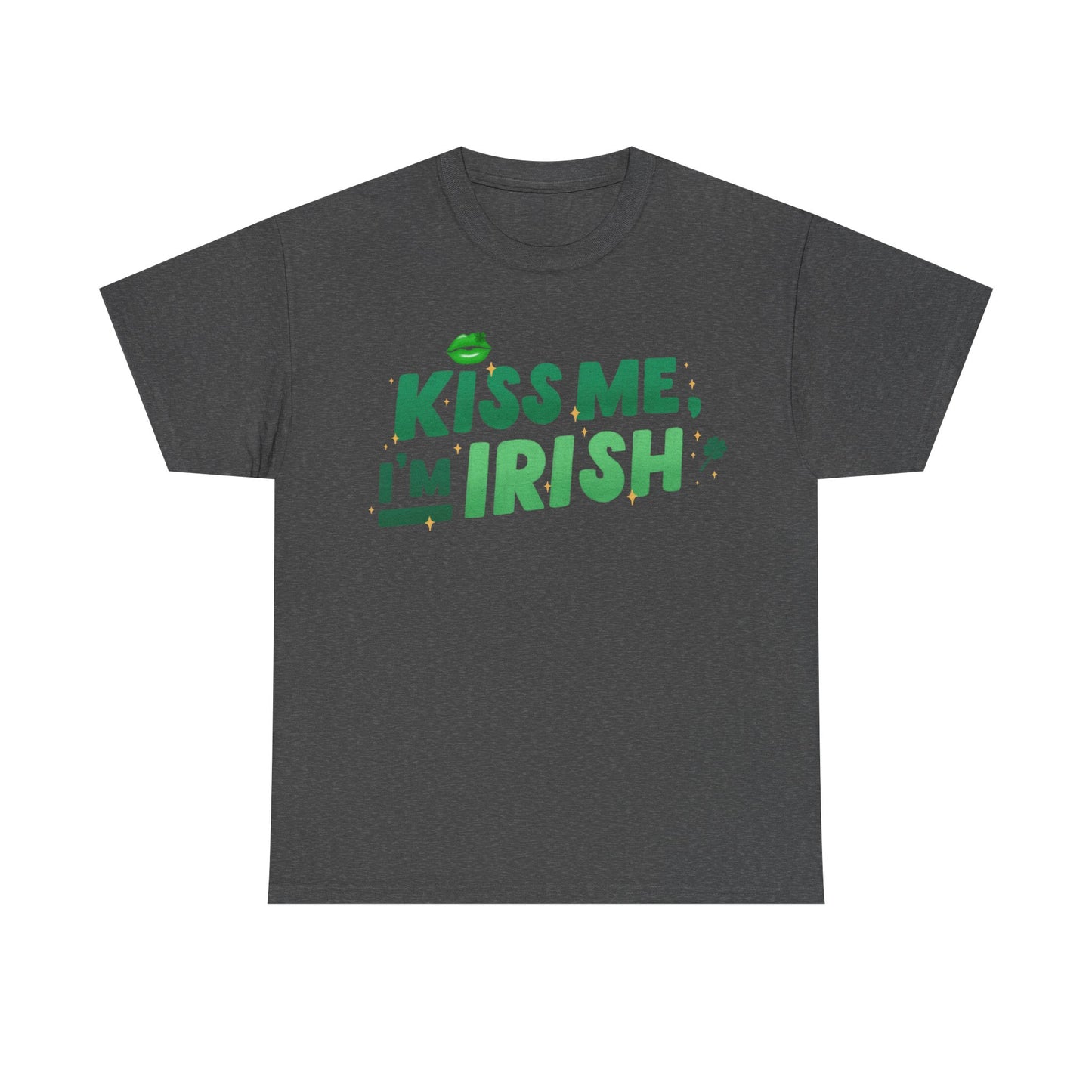 Kiss Me I'm Irish - Unisex Heavy Cotton Tee - Perfect for St. Patrick's Day Celebrations