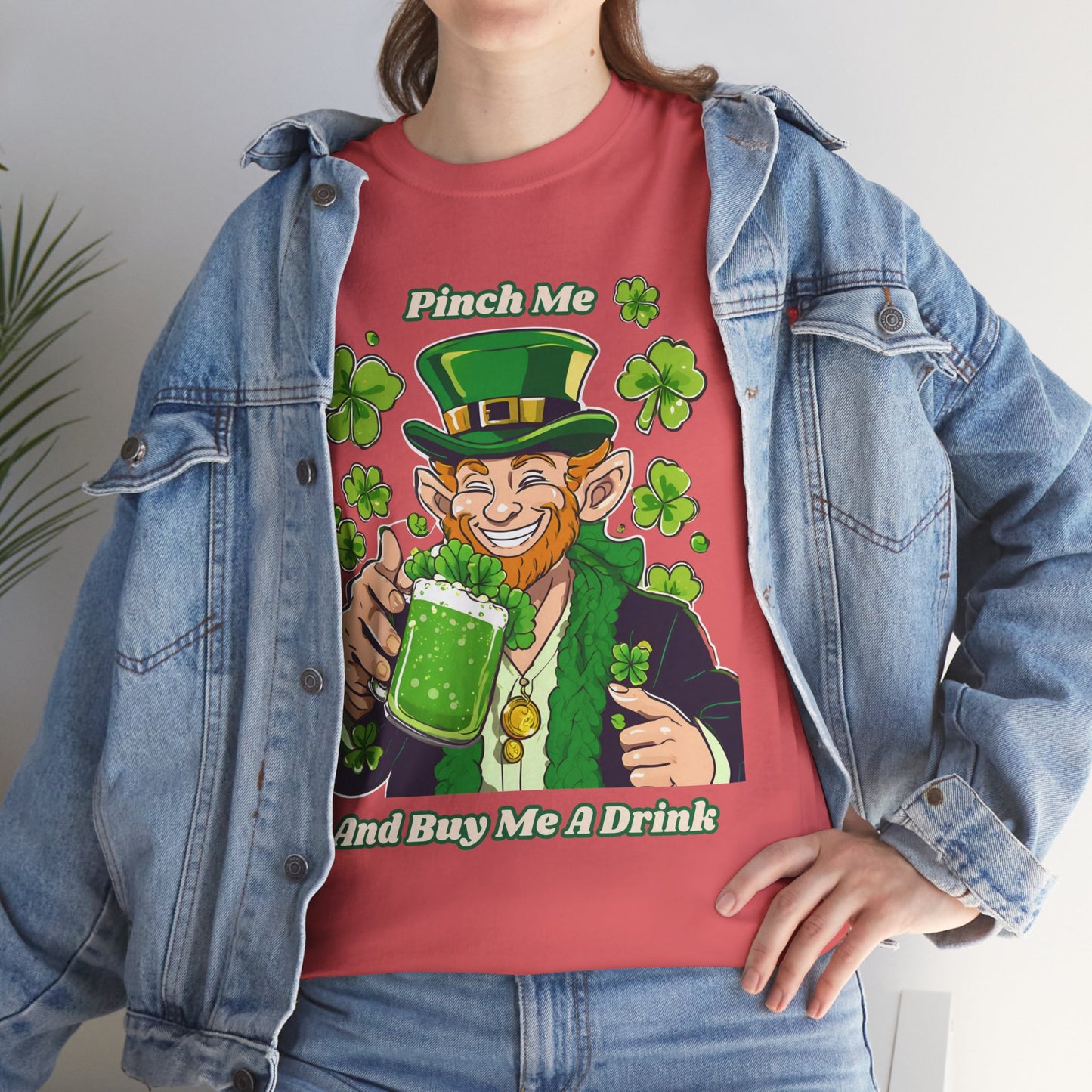 St. Patrick's Day Unisex Heavy Cotton Tee - "Pinch Me and Buy Me a Drink"