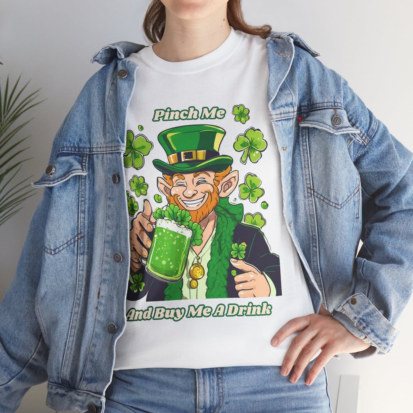 St. Patrick's Day Unisex Heavy Cotton Tee - "Pinch Me and Buy Me a Drink"