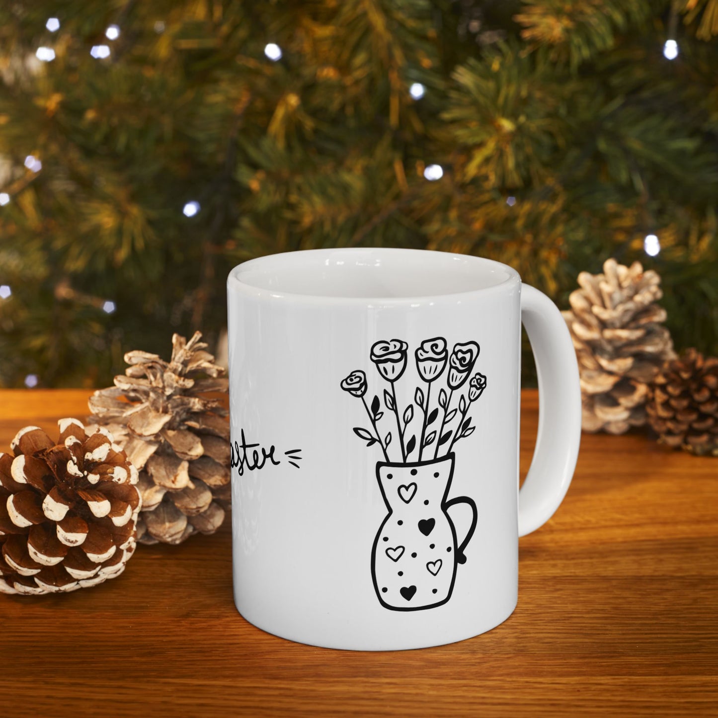 Spring vibes & Coffee highs - Easter Vibes Ceramic Coffee Mug - Perfect for Spring Celebrations