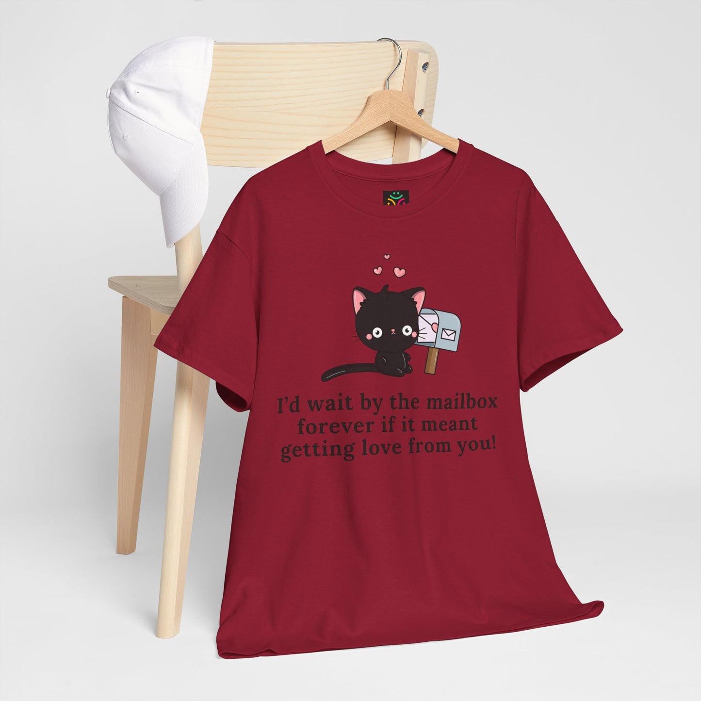 Cute Cat Love Tee - I’d Wait by the Mailbox Forever If It meant getting love from you!