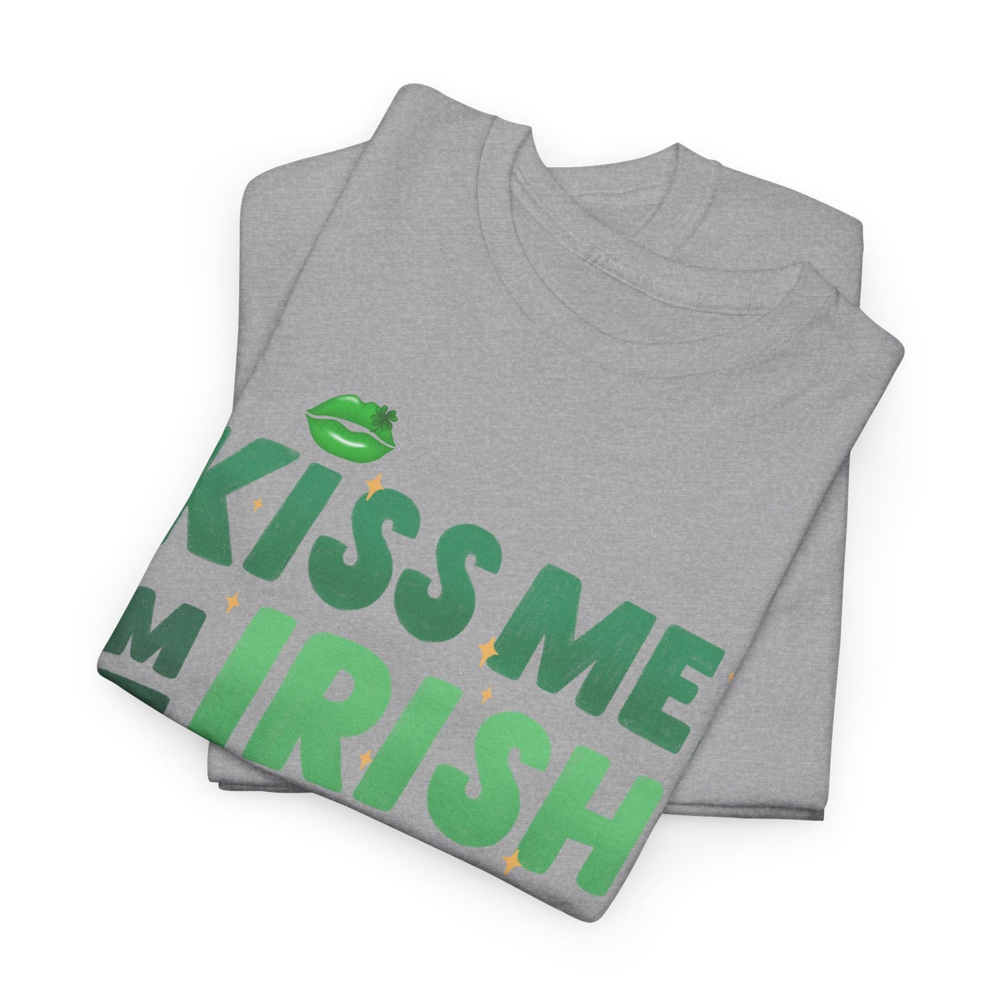 Kiss Me I'm Irish - Unisex Heavy Cotton Tee - Perfect for St. Patrick's Day Celebrations