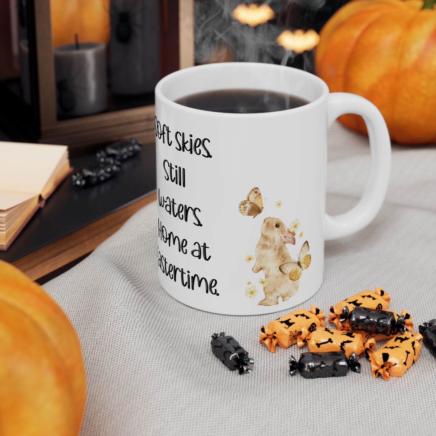 Soft Skies. Still Waters. Home at Eastertime. Easter-Inspired Ceramic Mug 11oz & 15oz