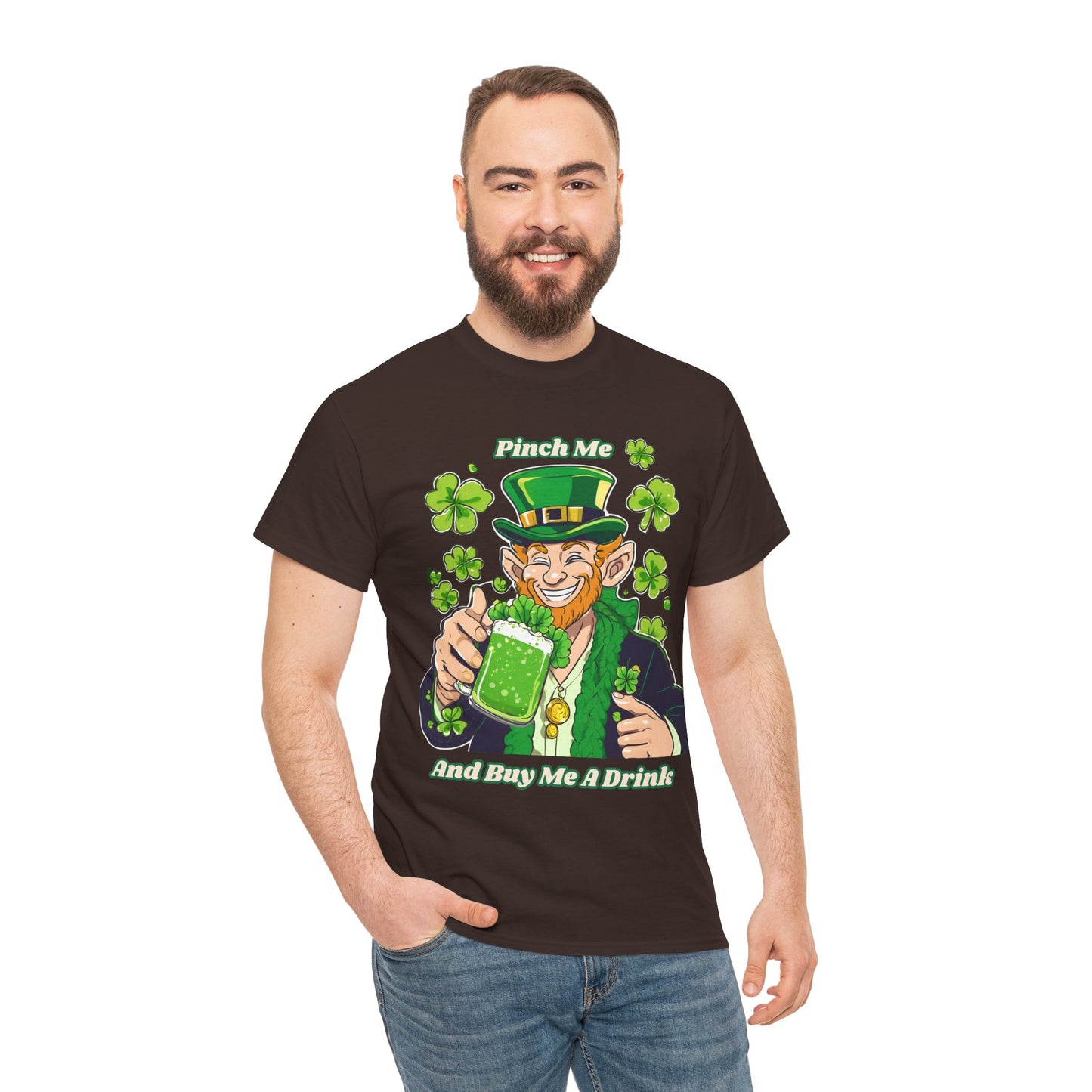 St. Patrick's Day Unisex Heavy Cotton Tee - "Pinch Me and Buy Me a Drink"