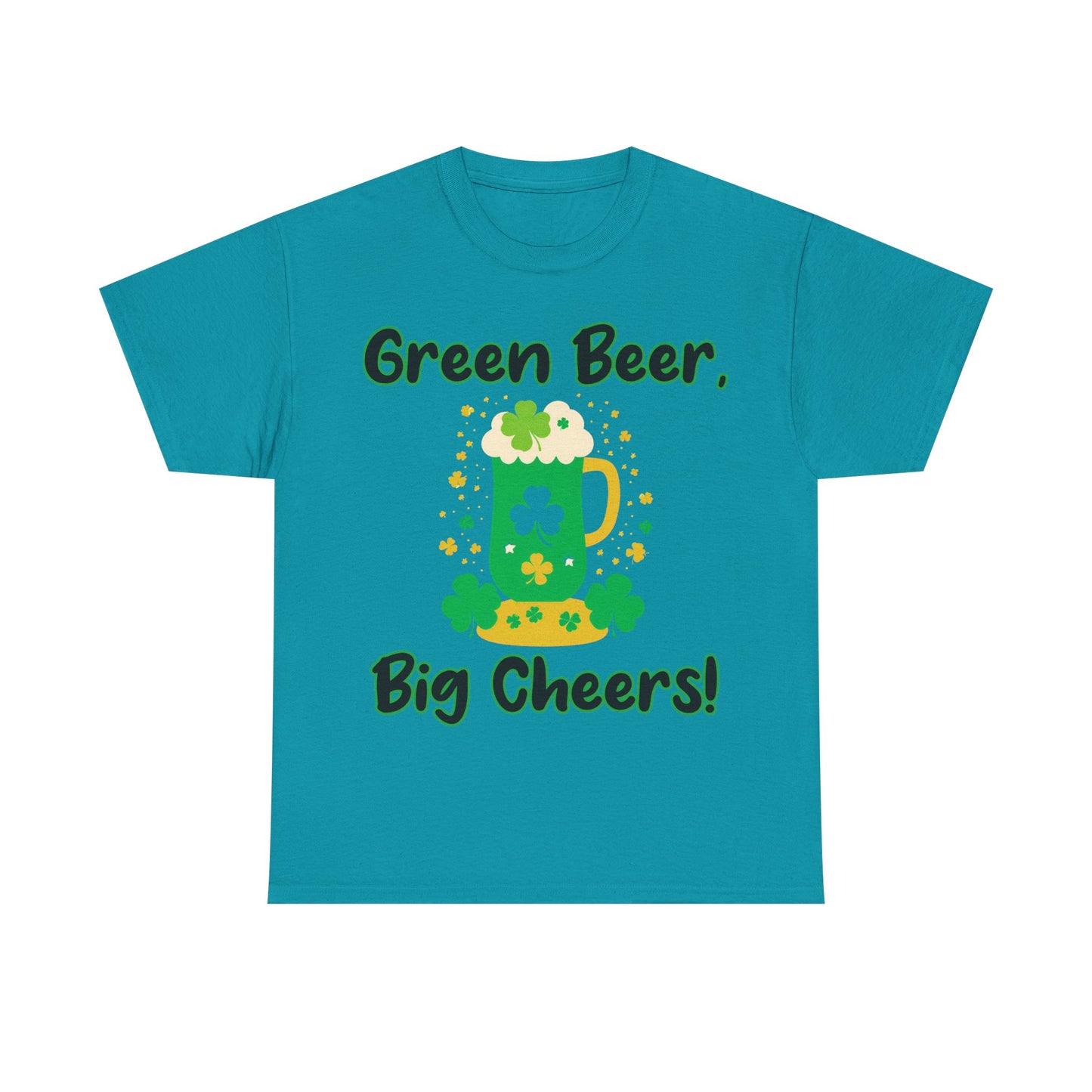 Green Beer, Big Cheers! - St. Patrick's Day Unisex Heavy Cotton Tee