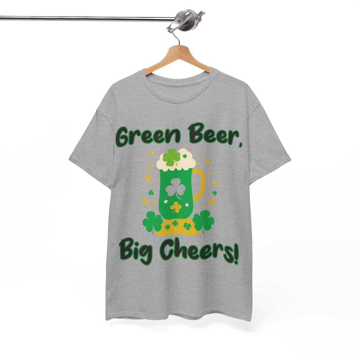 Green Beer, Big Cheers! - St. Patrick's Day Unisex Heavy Cotton Tee