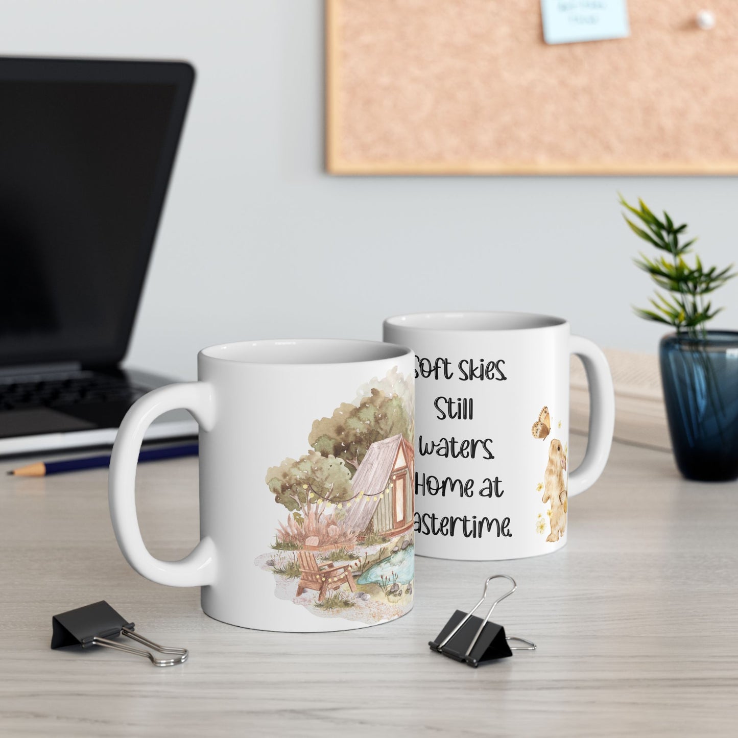 Soft Skies. Still Waters. Home at Eastertime. Easter-Inspired Ceramic Mug 11oz & 15oz