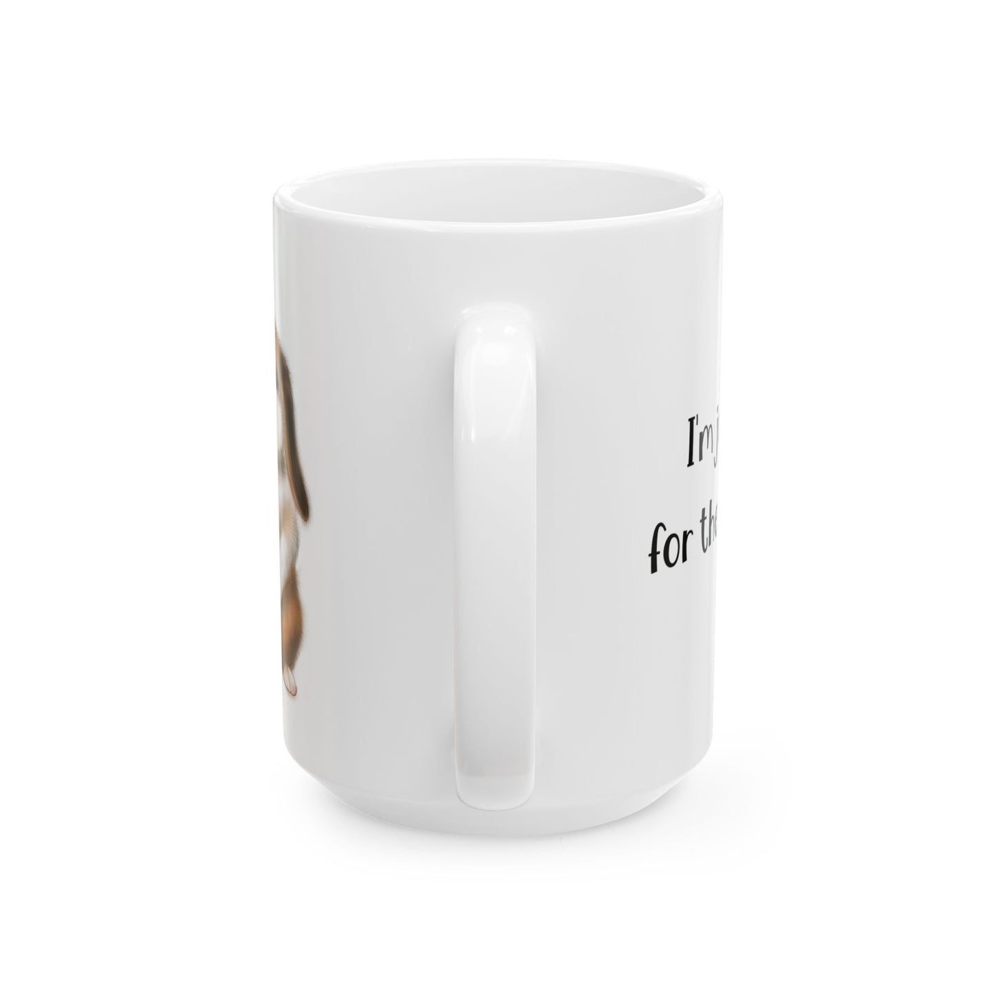 "I'm just here for the chocolate" - Cute Bunny Ceramic Mug - Perfect for Animal Lovers & Coffee Enthusiasts