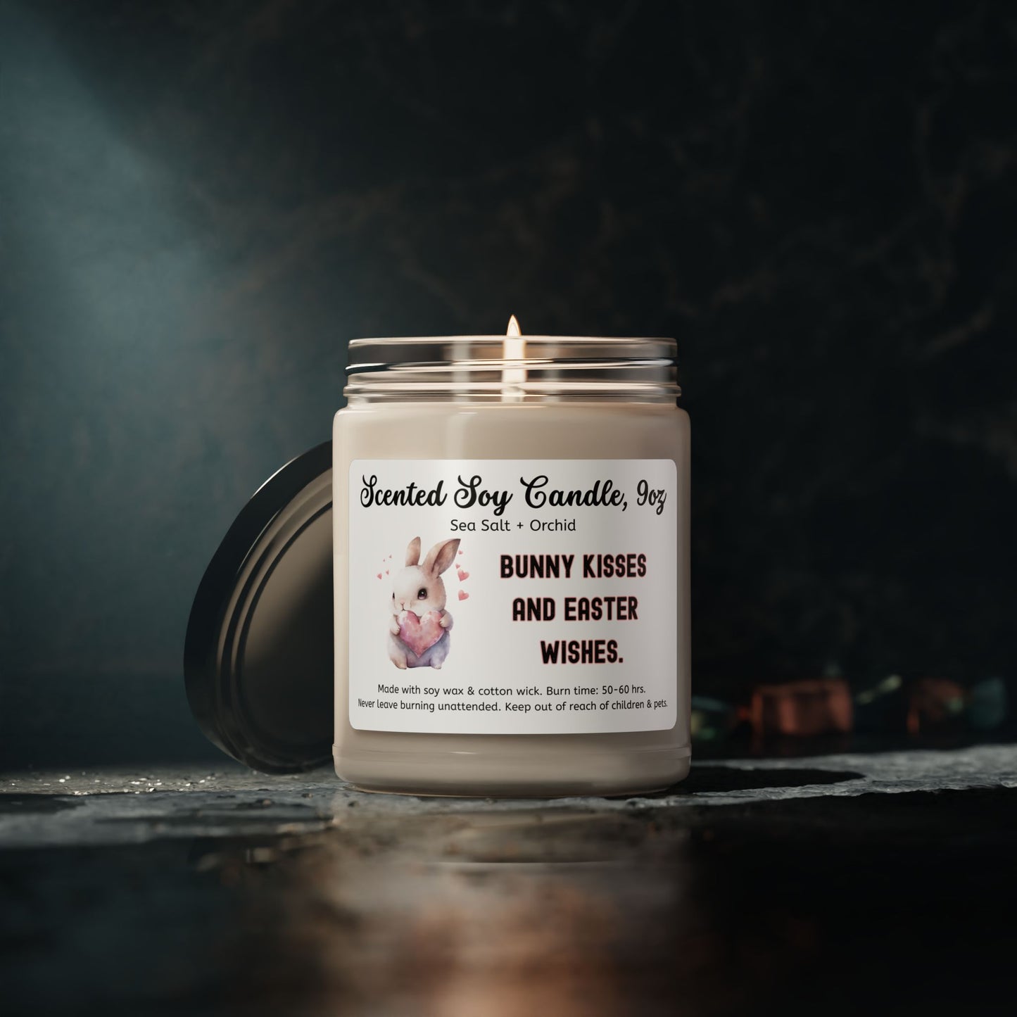 🐰 Bunny Kisses and Easter Wishes.  Scented Soy Candle 9oz 🐣