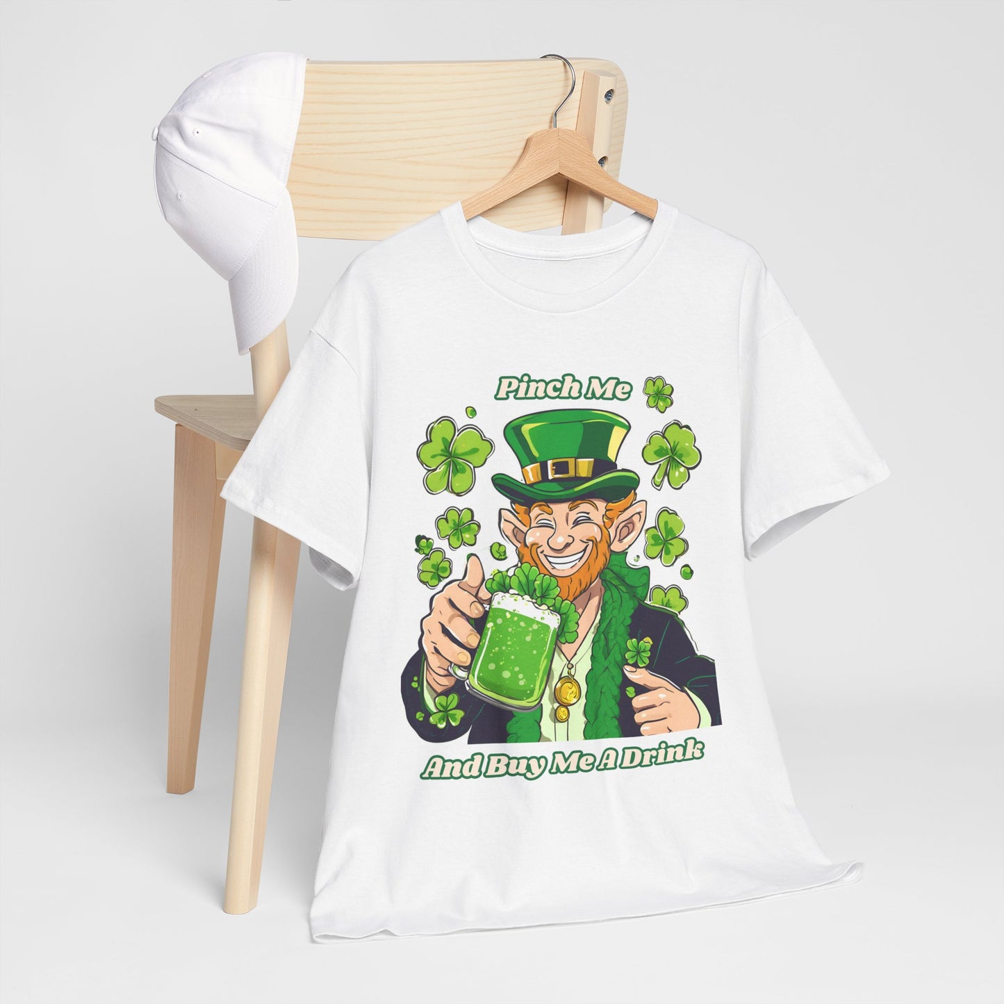 St. Patrick's Day Unisex Heavy Cotton Tee - "Pinch Me and Buy Me a Drink"