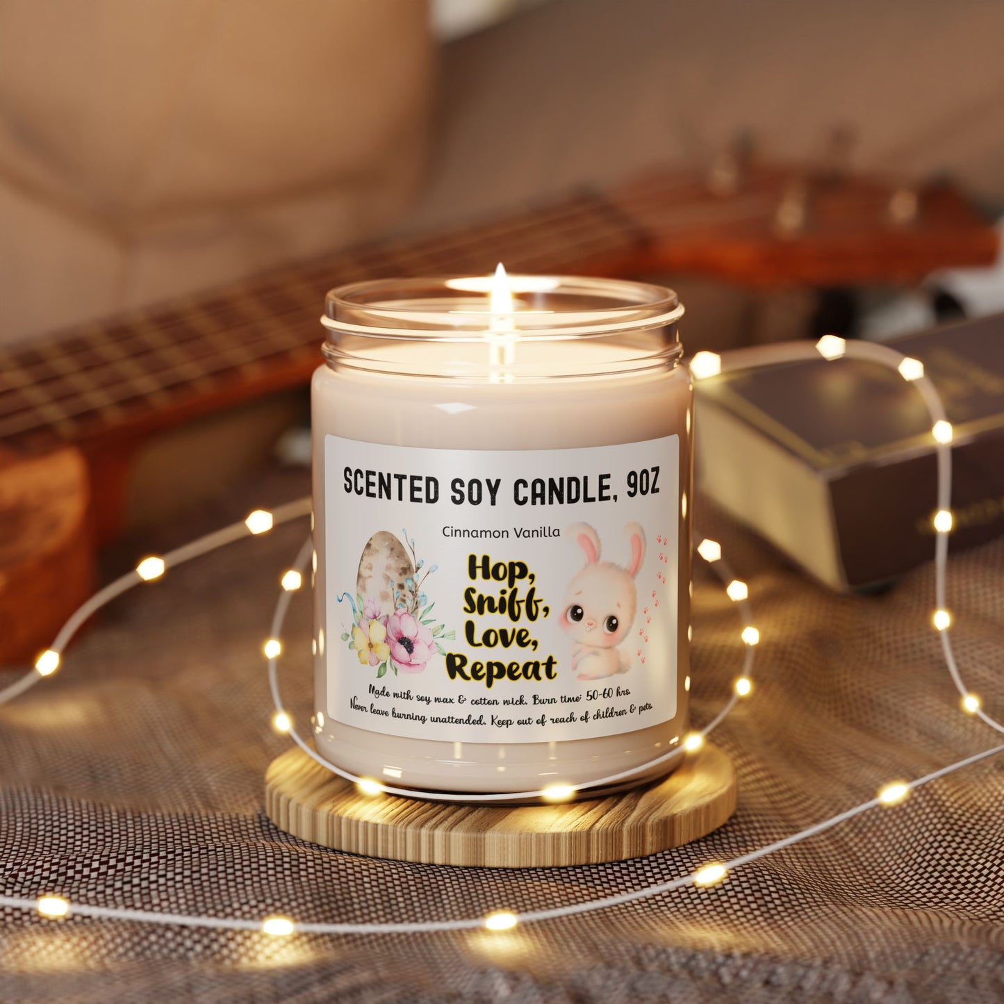 Scented Soy Candle – Bunny Lover Gift, 9oz Spring Aroma