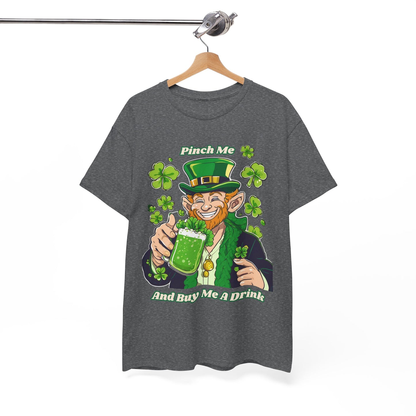 St. Patrick's Day Unisex Heavy Cotton Tee - "Pinch Me and Buy Me a Drink"