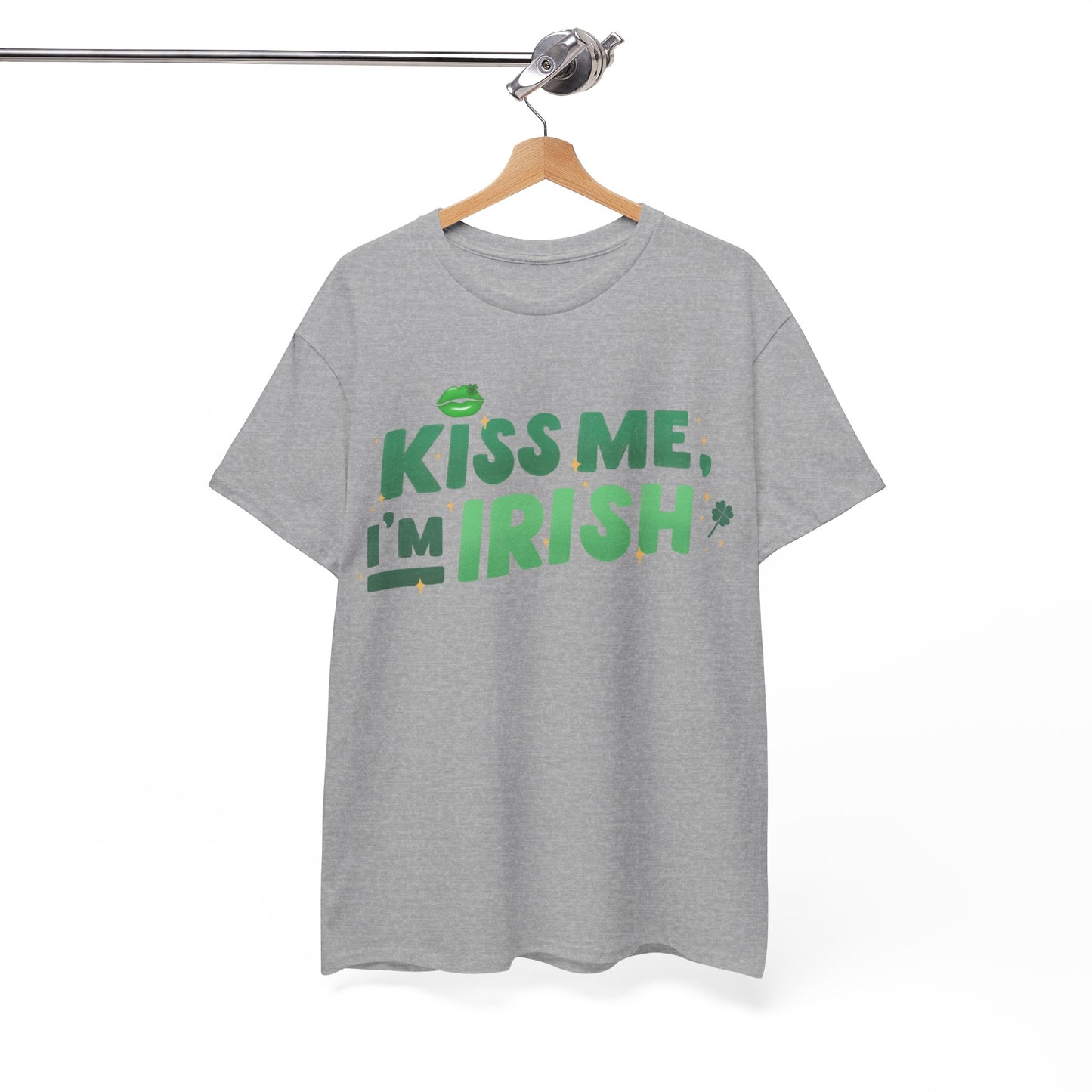 Kiss Me I'm Irish - Unisex Heavy Cotton Tee - Perfect for St. Patrick's Day Celebrations