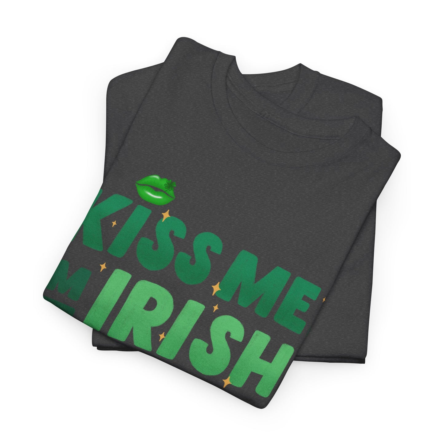 Kiss Me I'm Irish - Unisex Heavy Cotton Tee - Perfect for St. Patrick's Day Celebrations