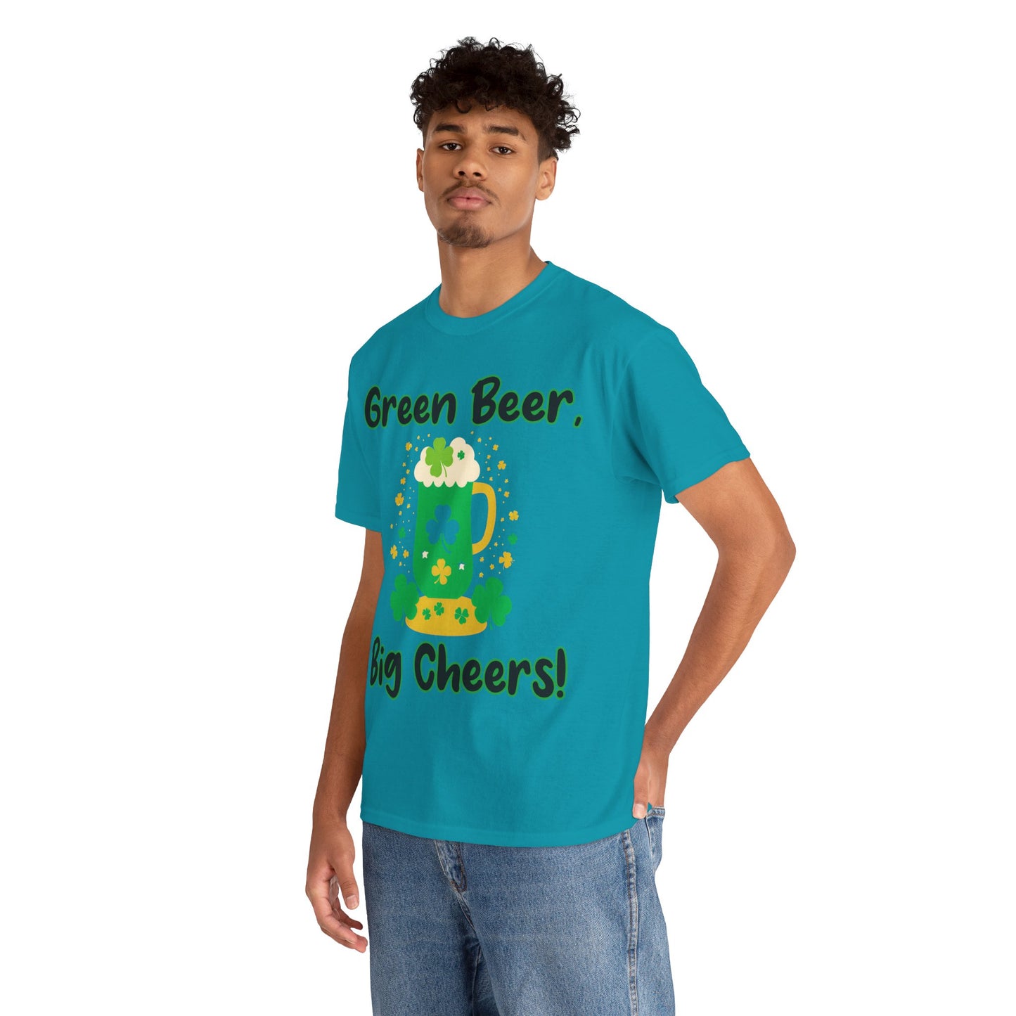 Green Beer, Big Cheers! - St. Patrick's Day Unisex Heavy Cotton Tee