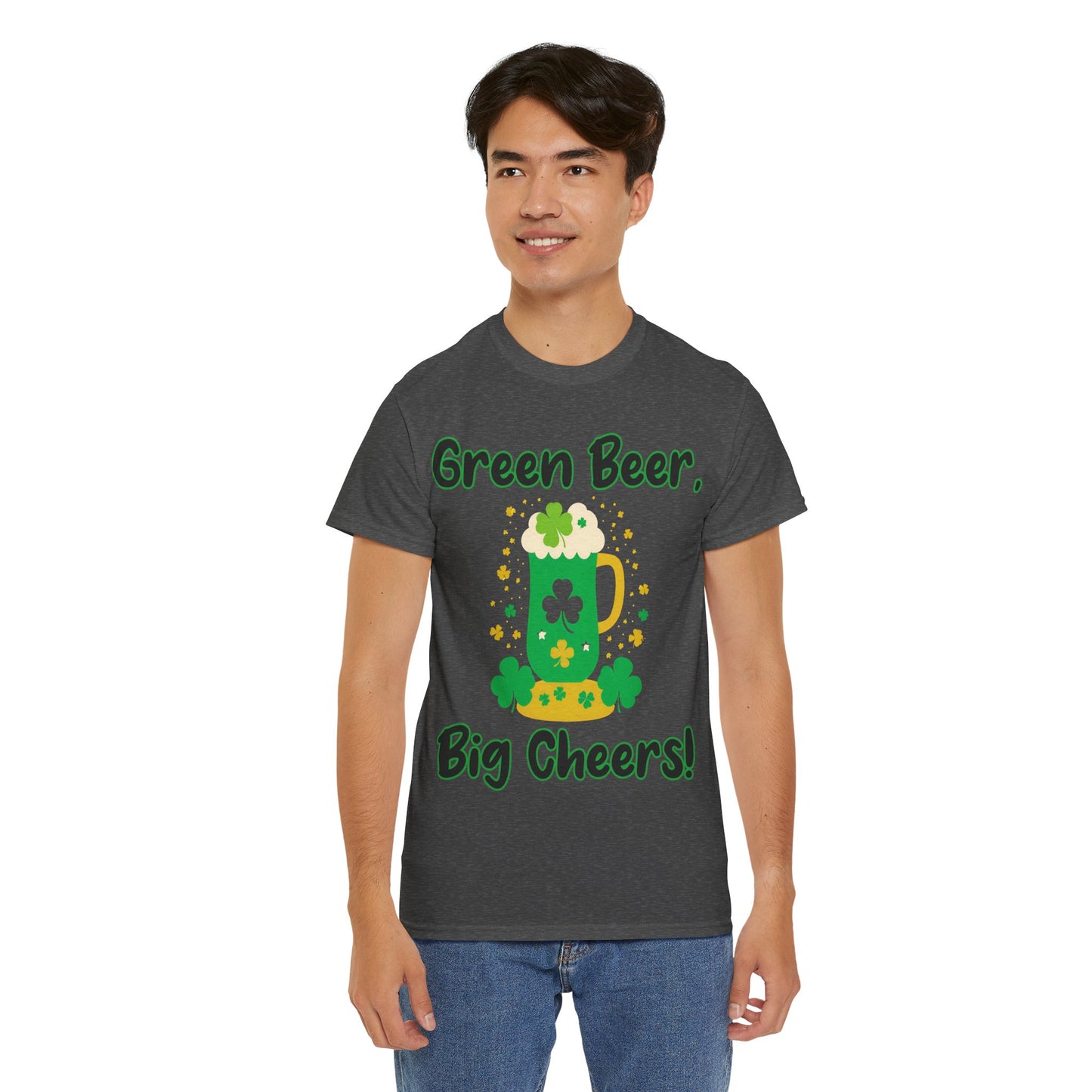 Green Beer, Big Cheers! - St. Patrick's Day Unisex Heavy Cotton Tee