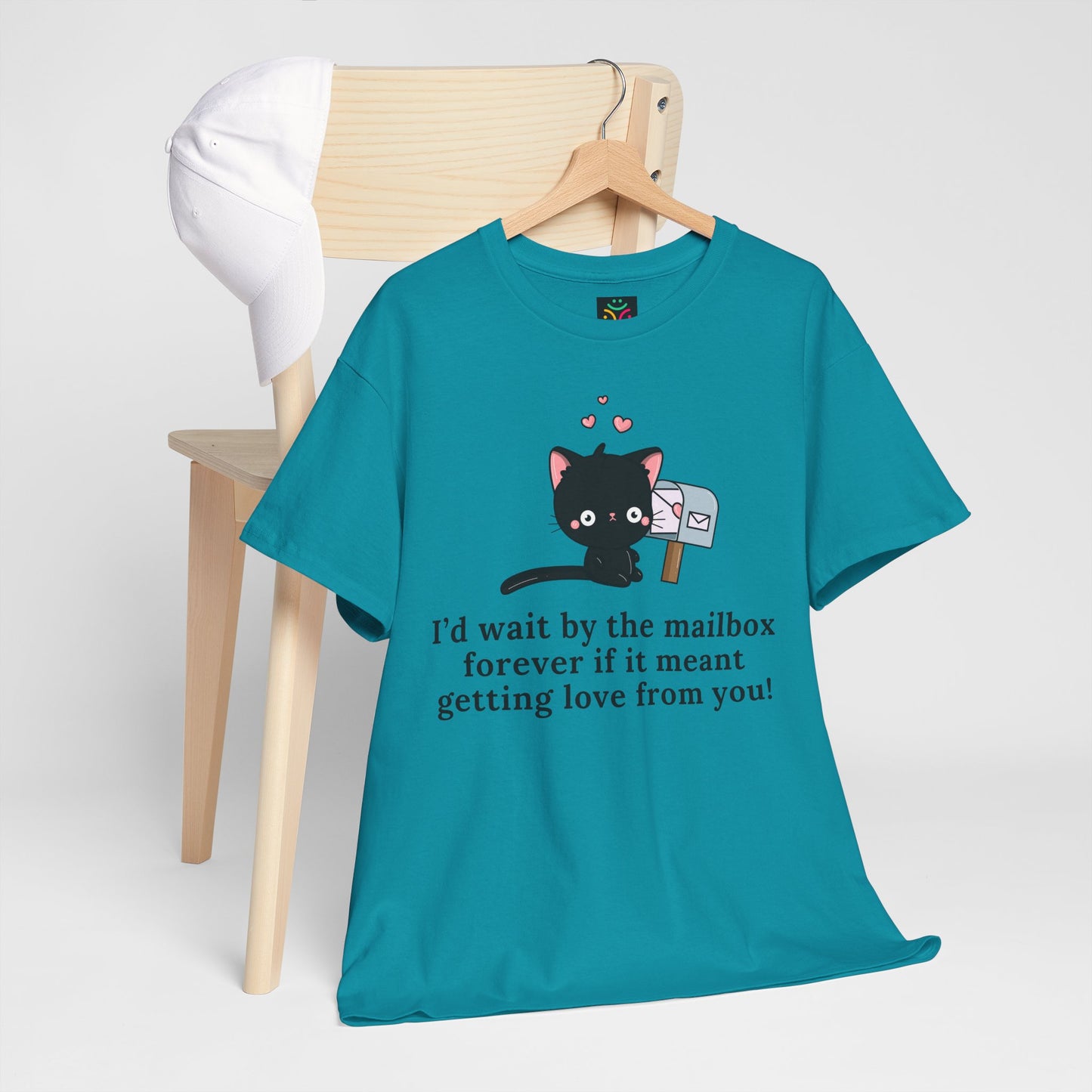 Cute Cat Love Tee - I’d Wait by the Mailbox Forever If It meant getting love from you!