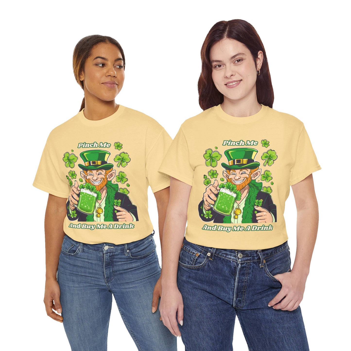 St. Patrick's Day Unisex Heavy Cotton Tee - "Pinch Me and Buy Me a Drink"