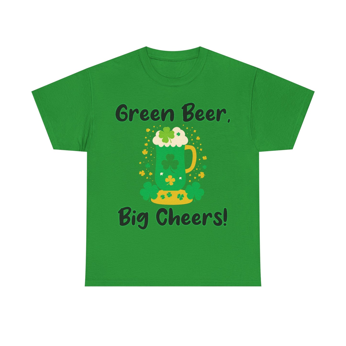 Green Beer, Big Cheers! - St. Patrick's Day Unisex Heavy Cotton Tee