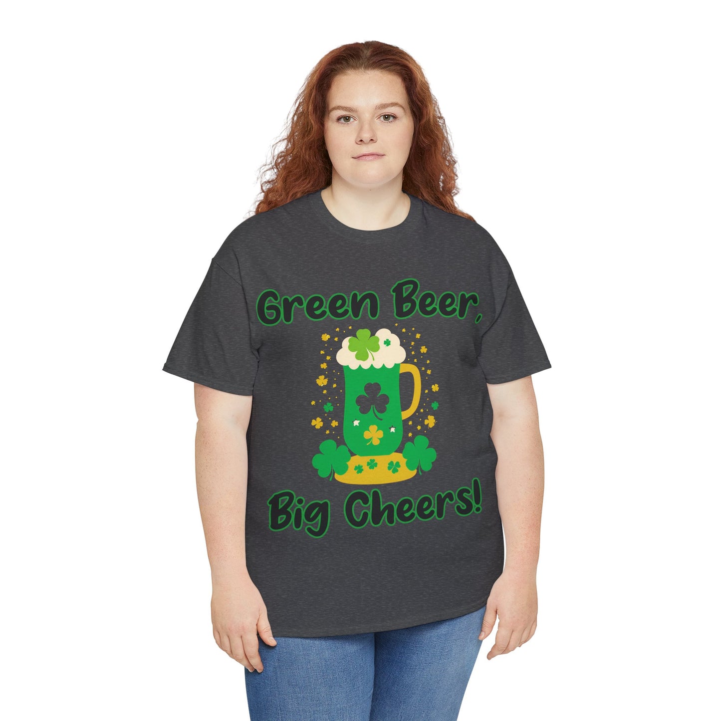 Green Beer, Big Cheers! - St. Patrick's Day Unisex Heavy Cotton Tee