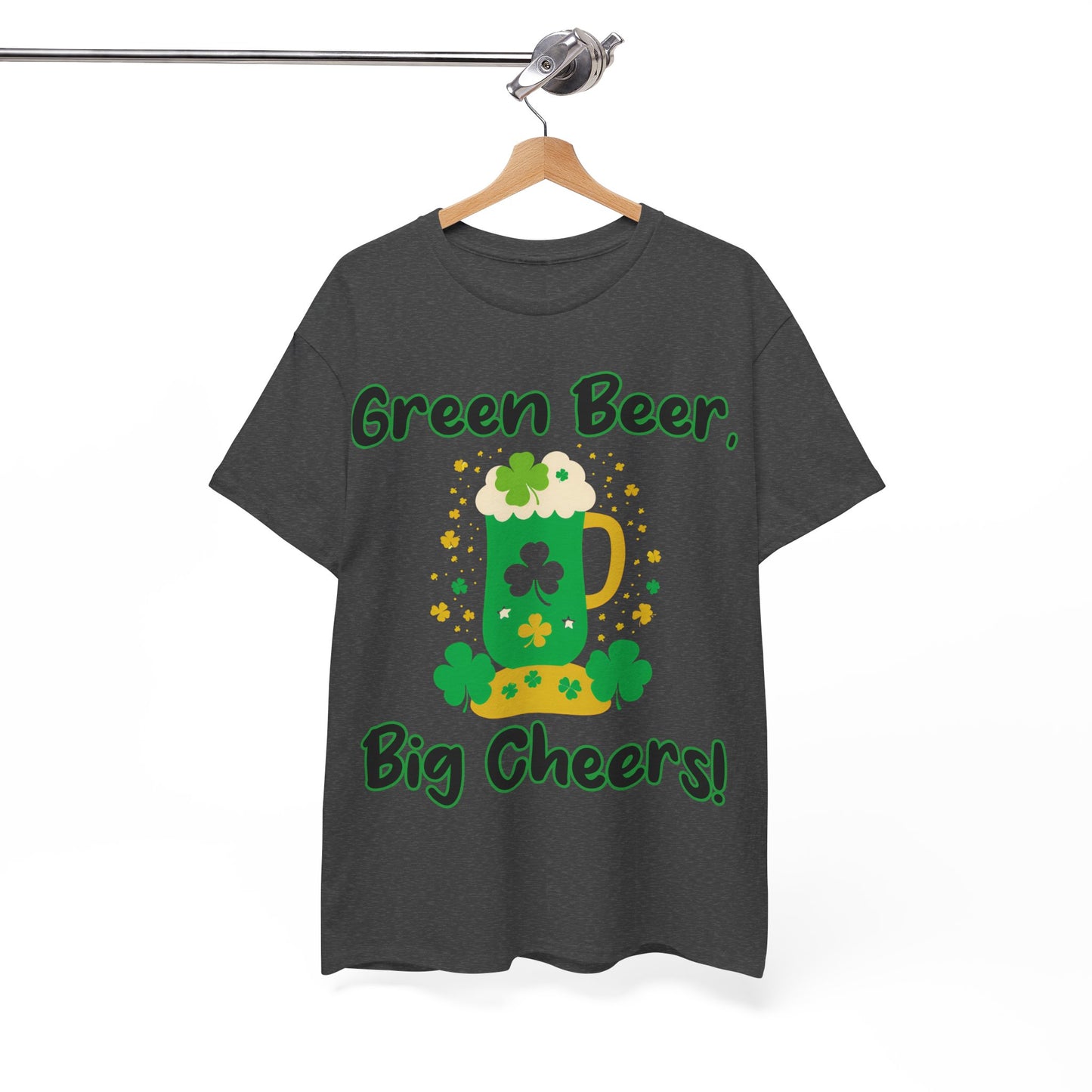 Green Beer, Big Cheers! - St. Patrick's Day Unisex Heavy Cotton Tee