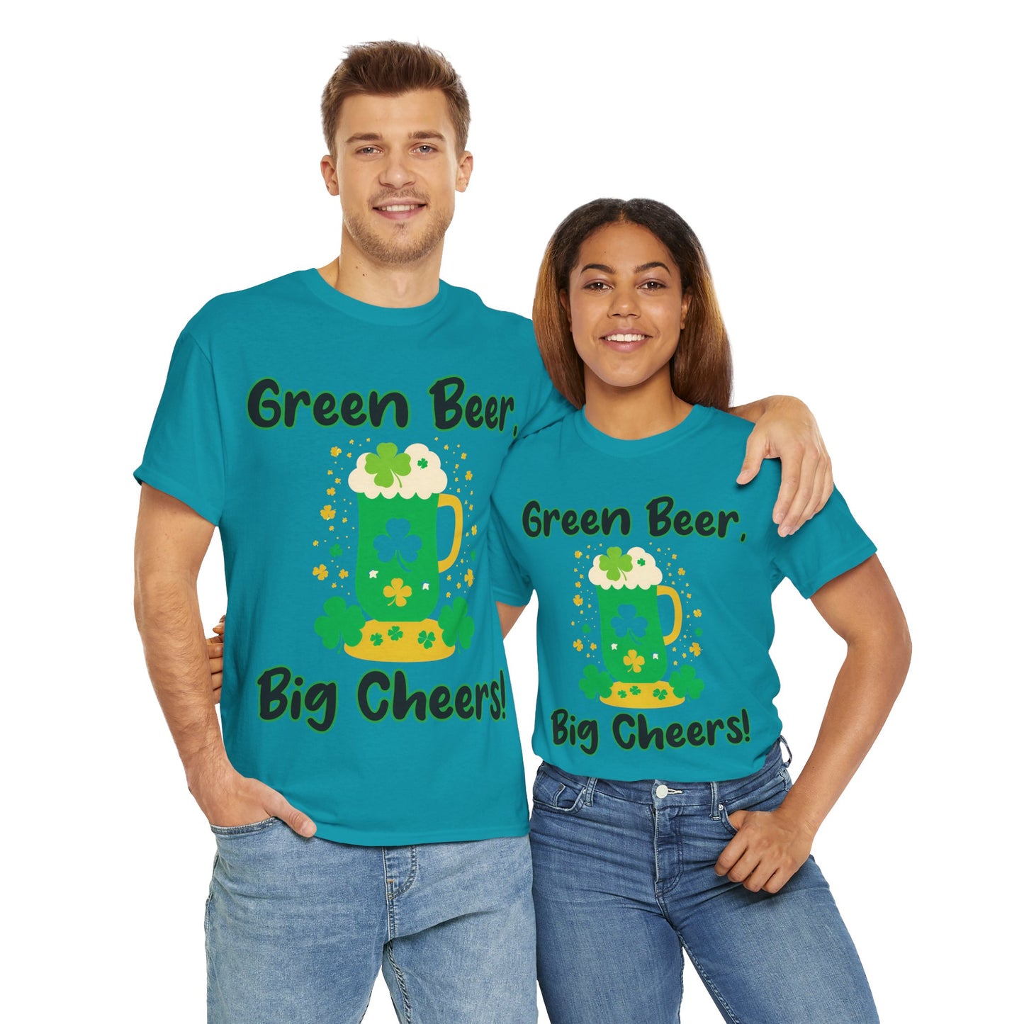 Green Beer, Big Cheers! - St. Patrick's Day Unisex Heavy Cotton Tee