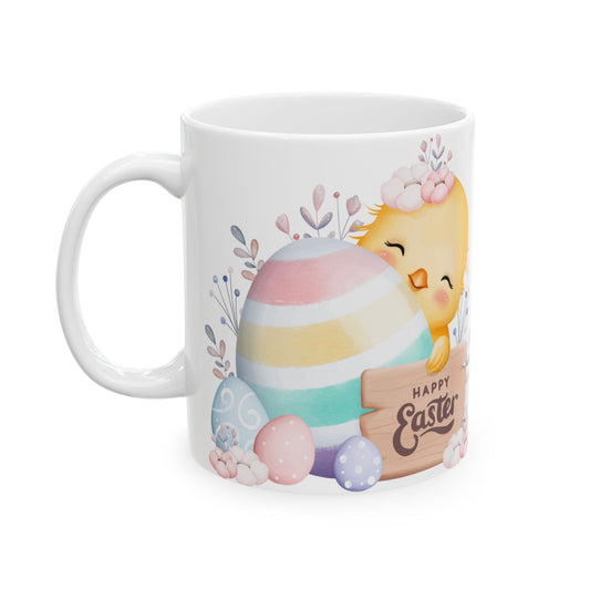 Chillin’ with my peeps - Easter Chick Ceramic Mug - Adorable Spring Design for Holiday Celebrations