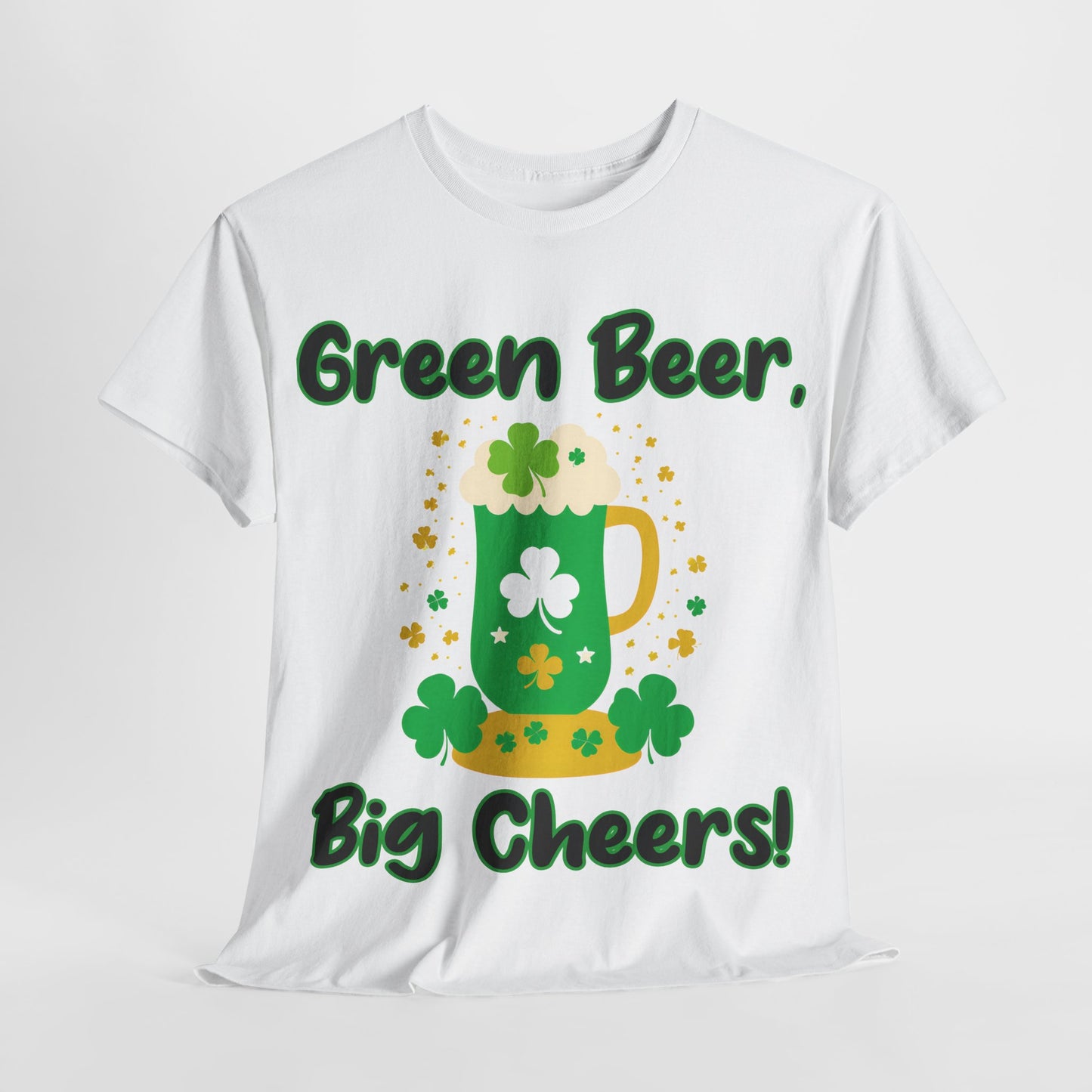 Green Beer, Big Cheers! - St. Patrick's Day Unisex Heavy Cotton Tee