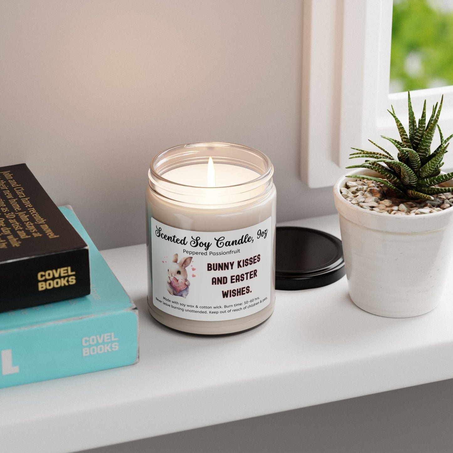 🐰 Bunny Kisses and Easter Wishes.  Scented Soy Candle 9oz 🐣