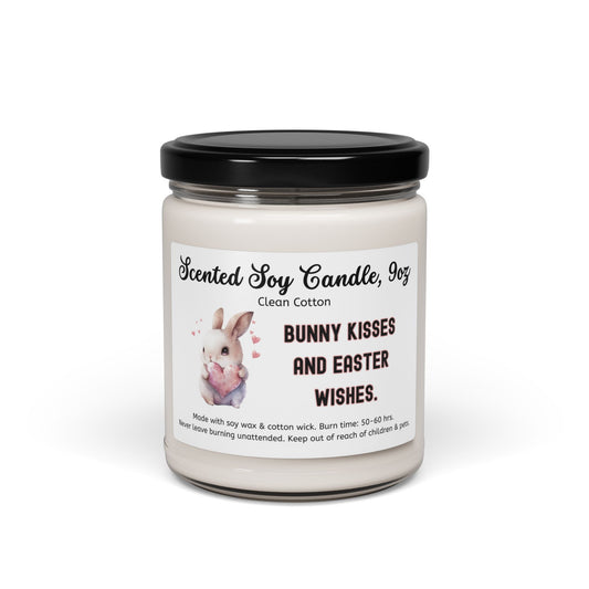 🐰 Bunny Kisses and Easter Wishes.  Scented Soy Candle 9oz 🐣