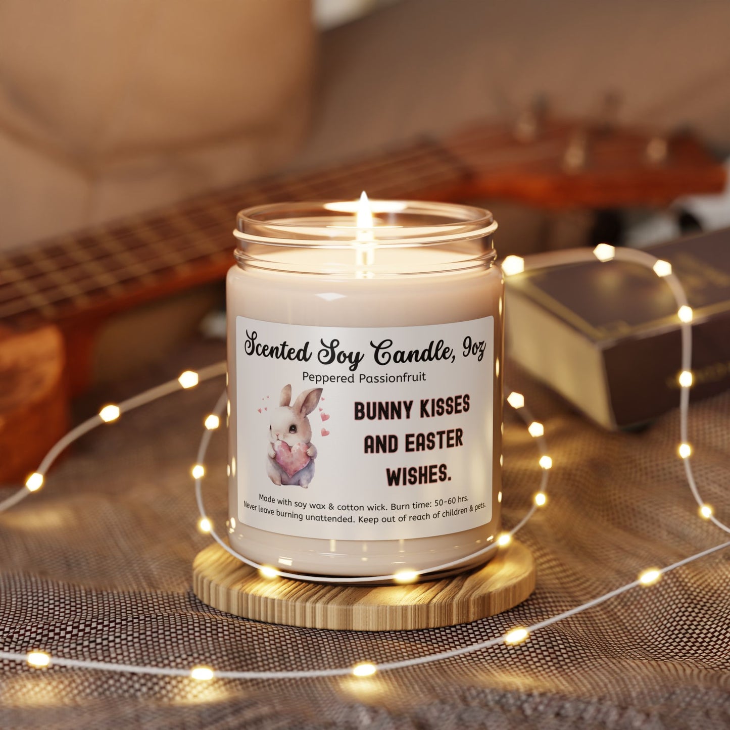 🐰 Bunny Kisses and Easter Wishes.  Scented Soy Candle 9oz 🐣