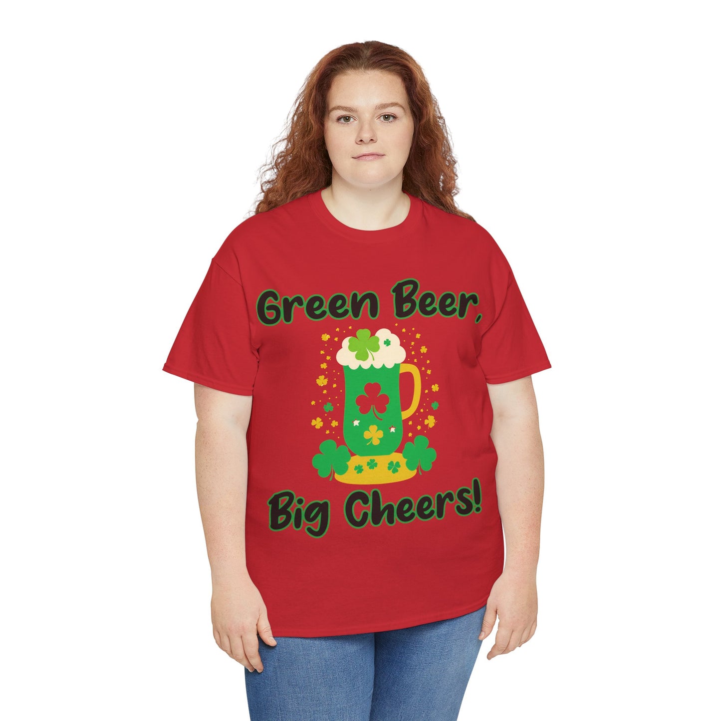 Green Beer, Big Cheers! - St. Patrick's Day Unisex Heavy Cotton Tee