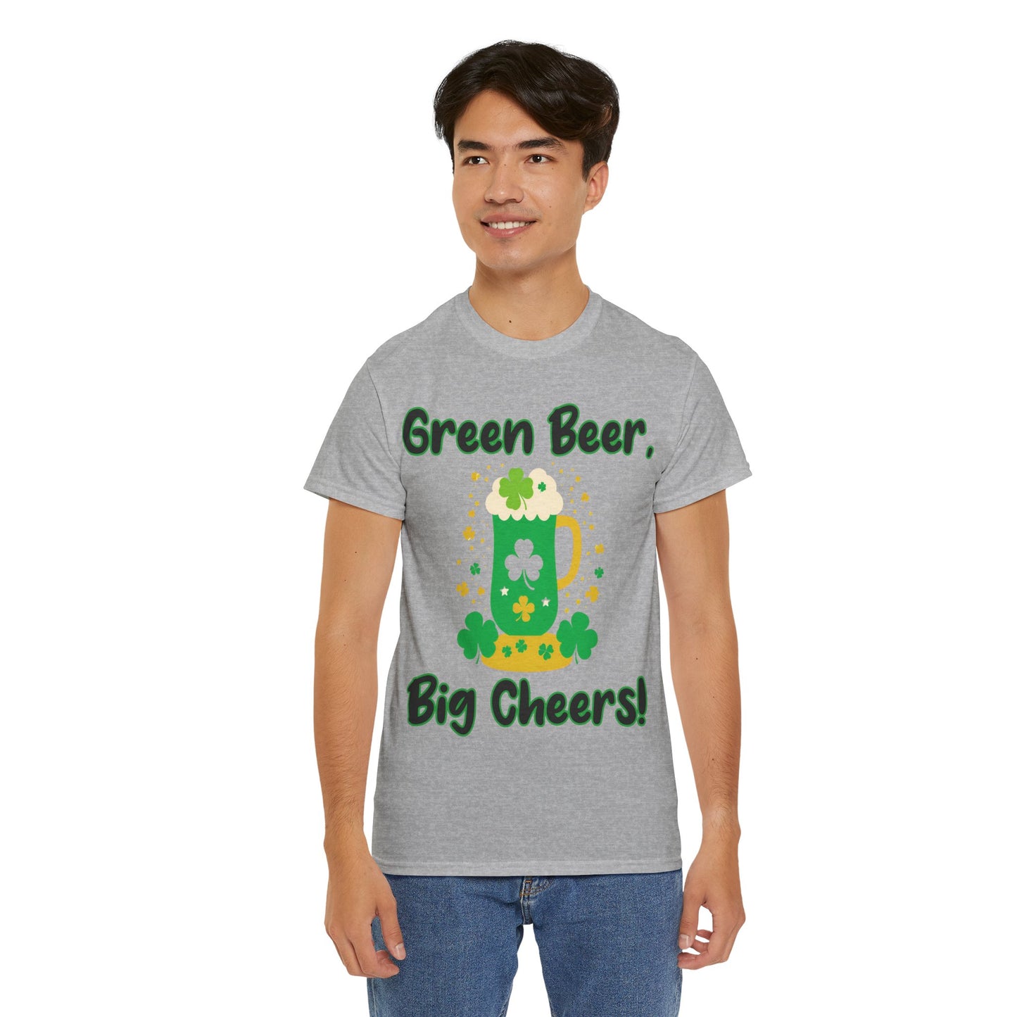 Green Beer, Big Cheers! - St. Patrick's Day Unisex Heavy Cotton Tee