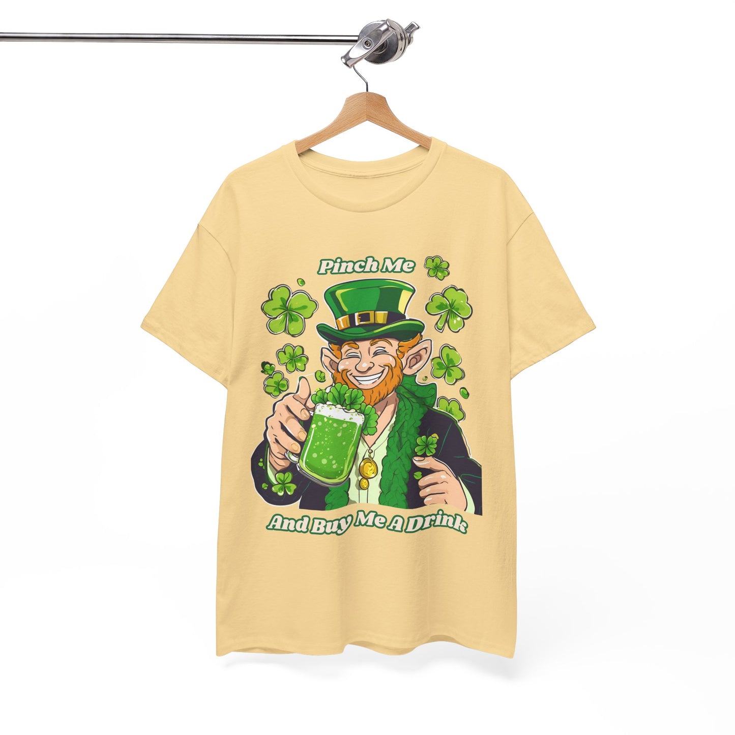 St. Patrick's Day Unisex Heavy Cotton Tee - "Pinch Me and Buy Me a Drink"