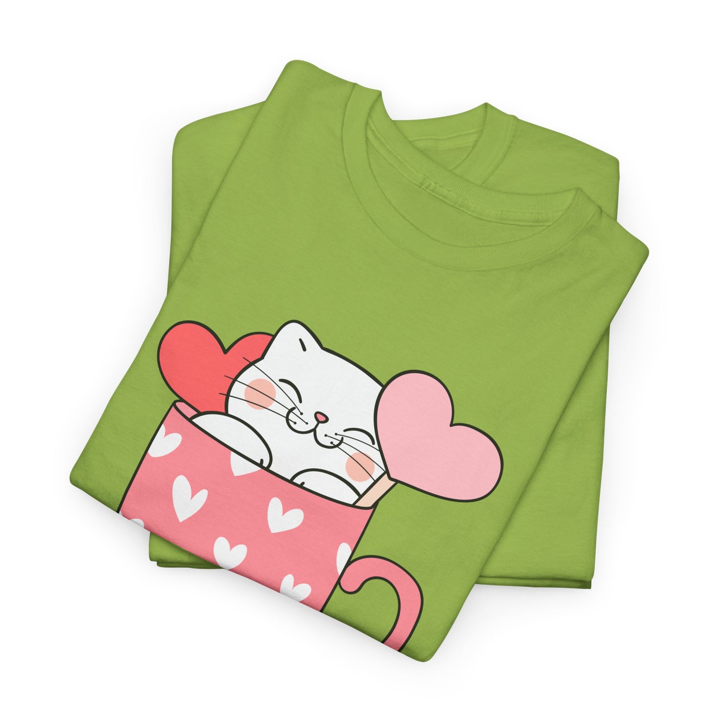 Cute Cat Love Unisex Heavy Cotton Tee - You're the Reason I’m Grinning Like a Cat!