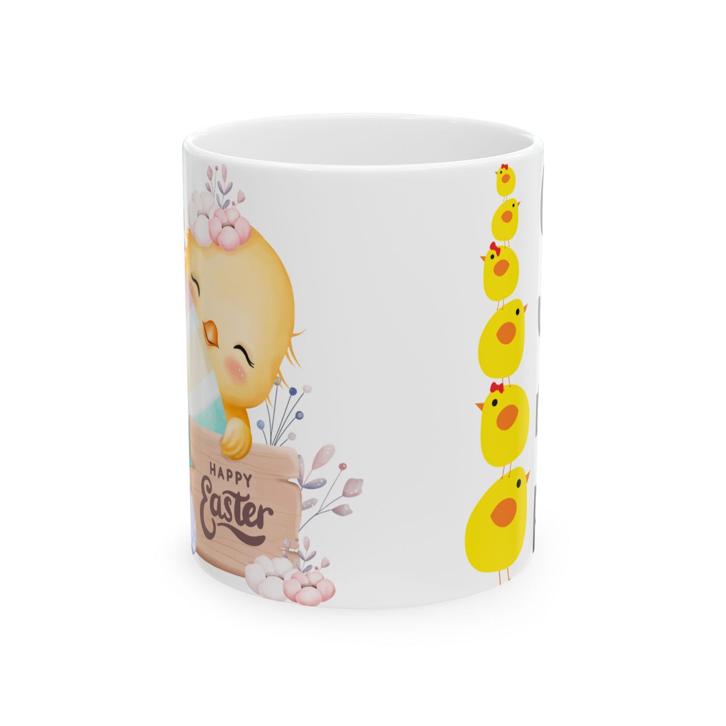 Chillin’ with my peeps - Easter Chick Ceramic Mug - Adorable Spring Design for Holiday Celebrations