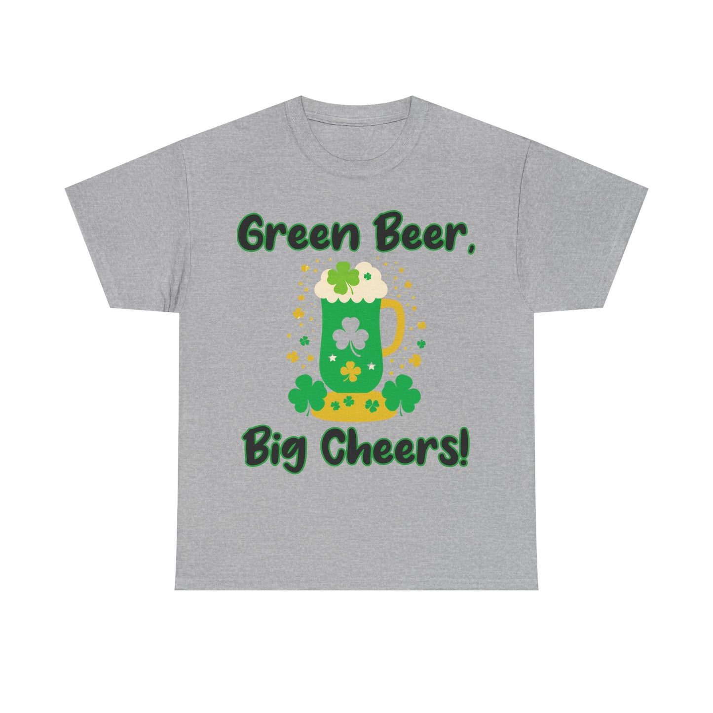 Green Beer, Big Cheers! - St. Patrick's Day Unisex Heavy Cotton Tee