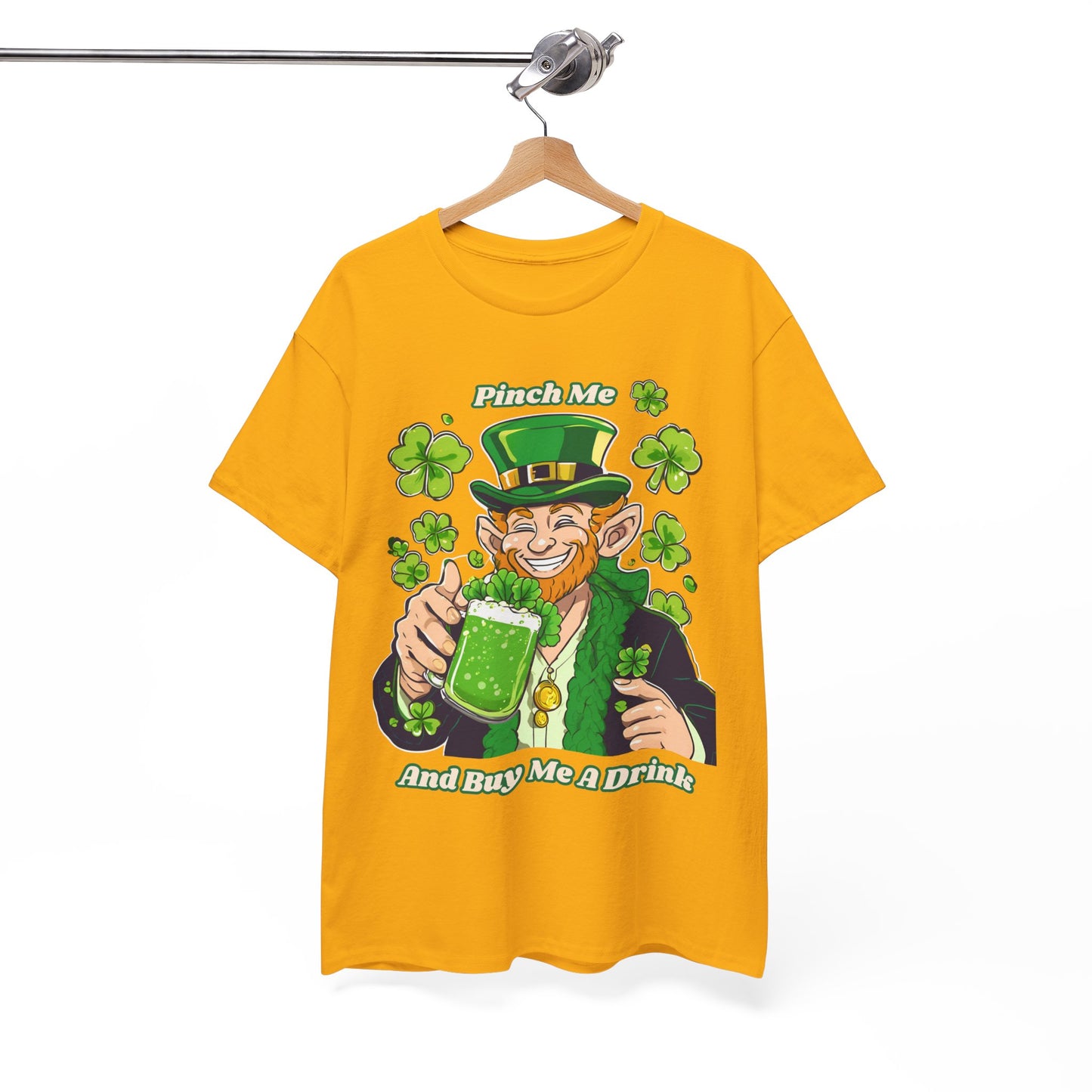 St. Patrick's Day Unisex Heavy Cotton Tee - "Pinch Me and Buy Me a Drink"