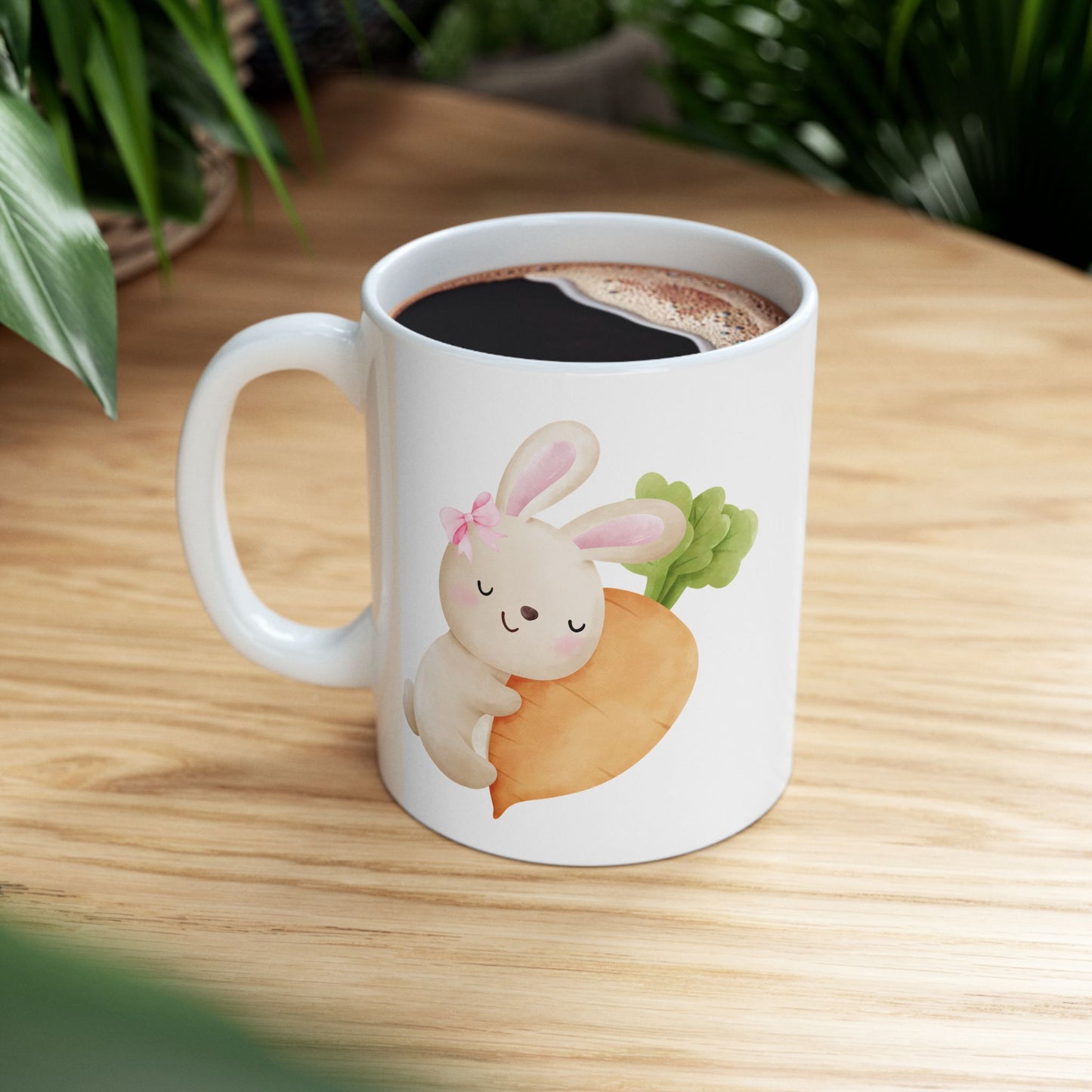 ☕ Too Cute to Handle... but I’ll take my coffee anyway! Cute Bunny Mug – Easter Gift🐾