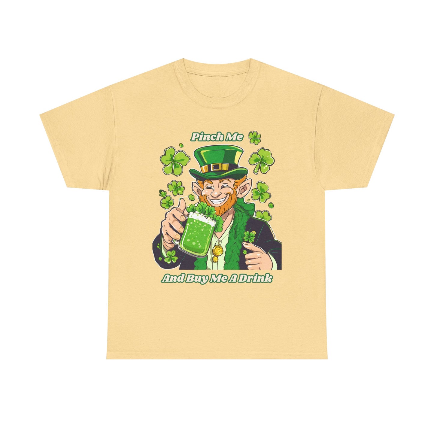 St. Patrick's Day Unisex Heavy Cotton Tee - "Pinch Me and Buy Me a Drink"