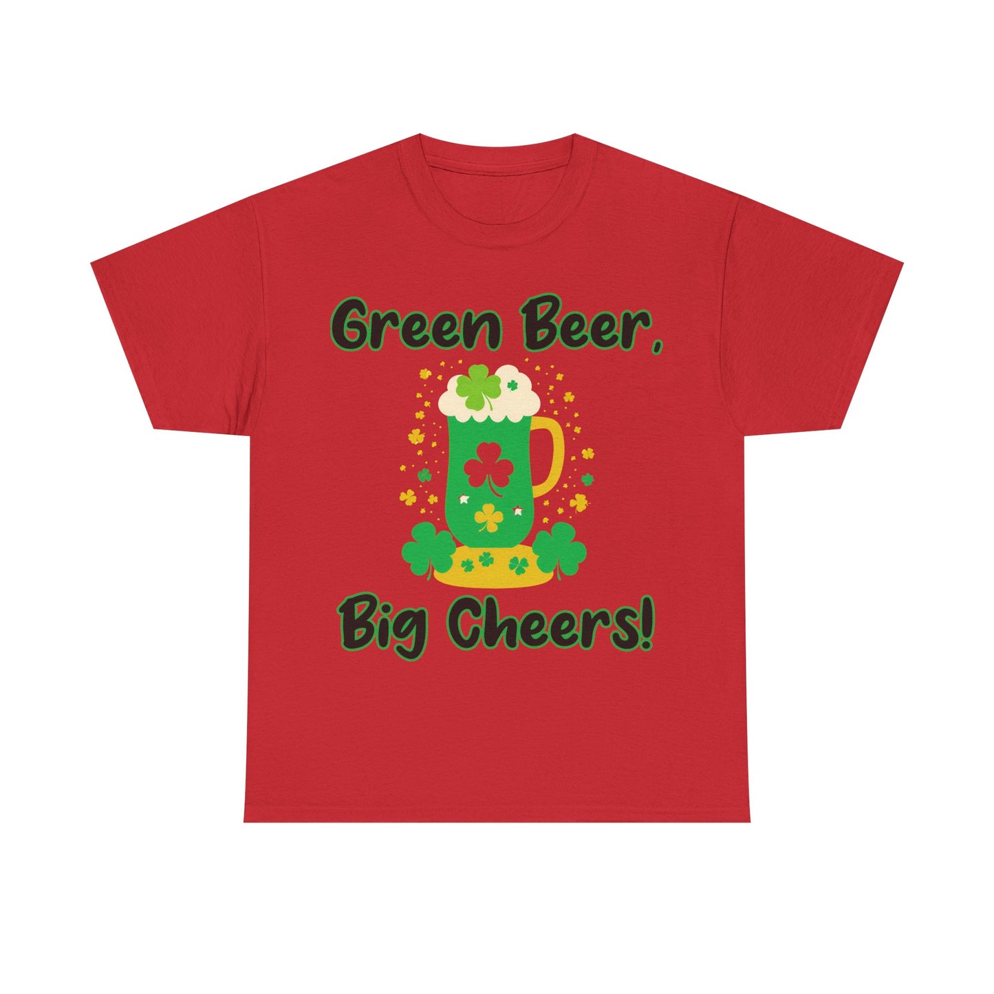 Green Beer, Big Cheers! - St. Patrick's Day Unisex Heavy Cotton Tee