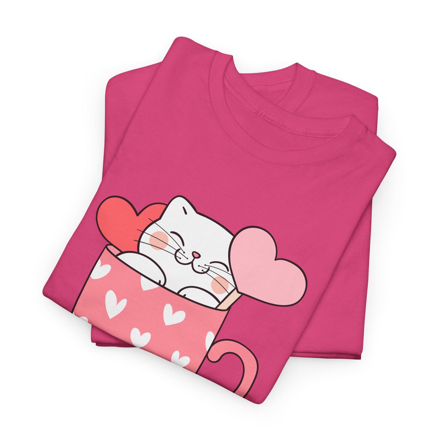 Cute Cat Love Unisex Heavy Cotton Tee - You're the Reason I’m Grinning Like a Cat!