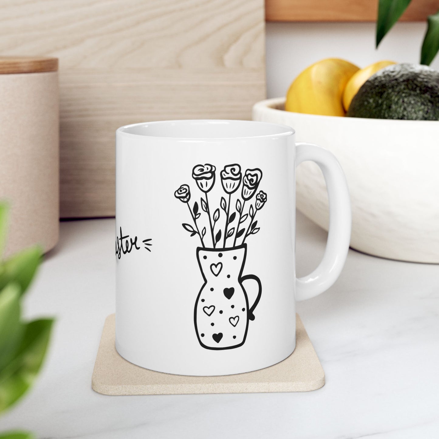 Spring vibes & Coffee highs - Easter Vibes Ceramic Coffee Mug - Perfect for Spring Celebrations