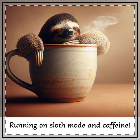 Sloth Motivation Custom Shape Magnet – The Perfect Pick-Me-Up for Caffeine Lovers!